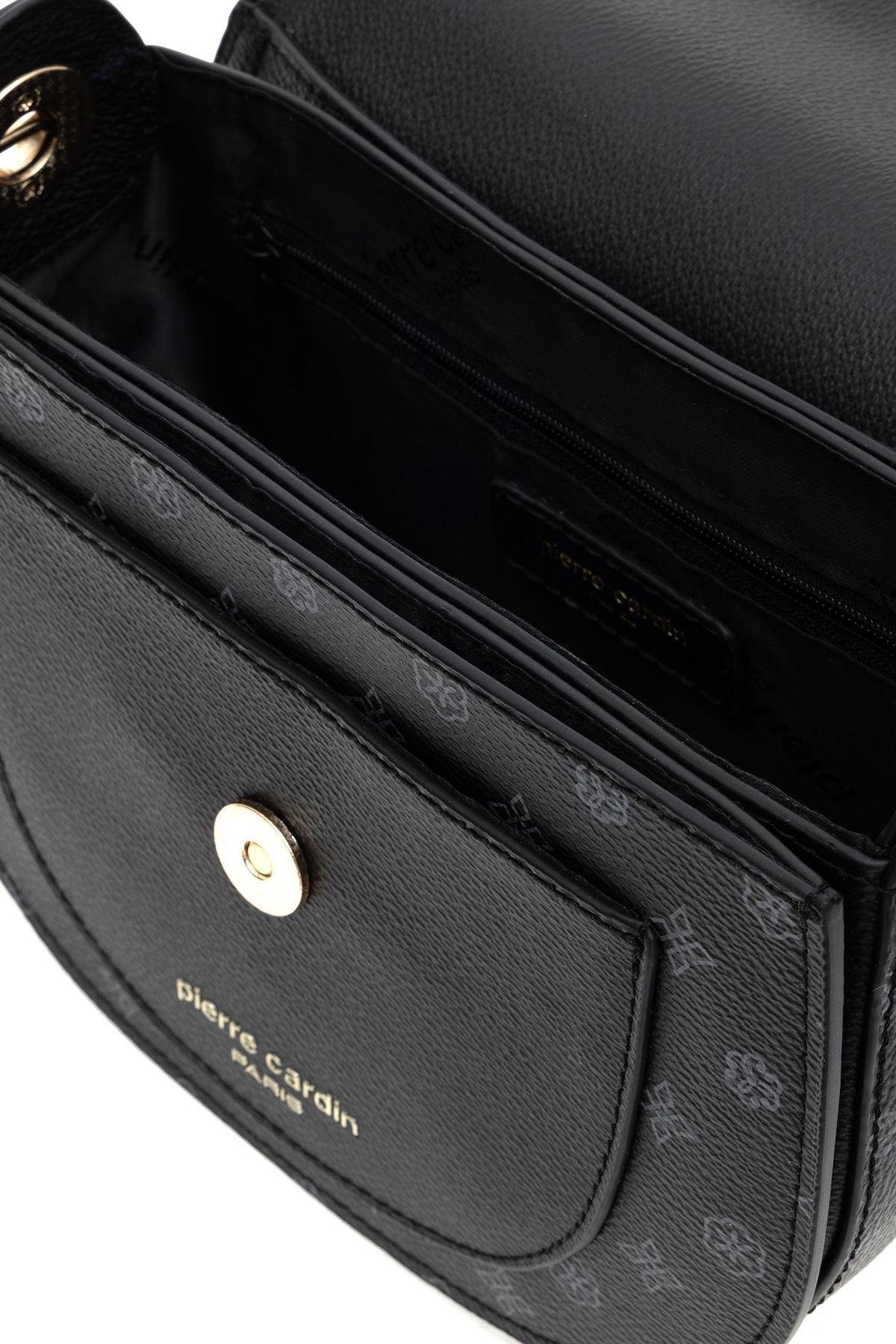 Pierre Cardin-Fekete Monogram női keresztes válltáska 05PC24K24302 8