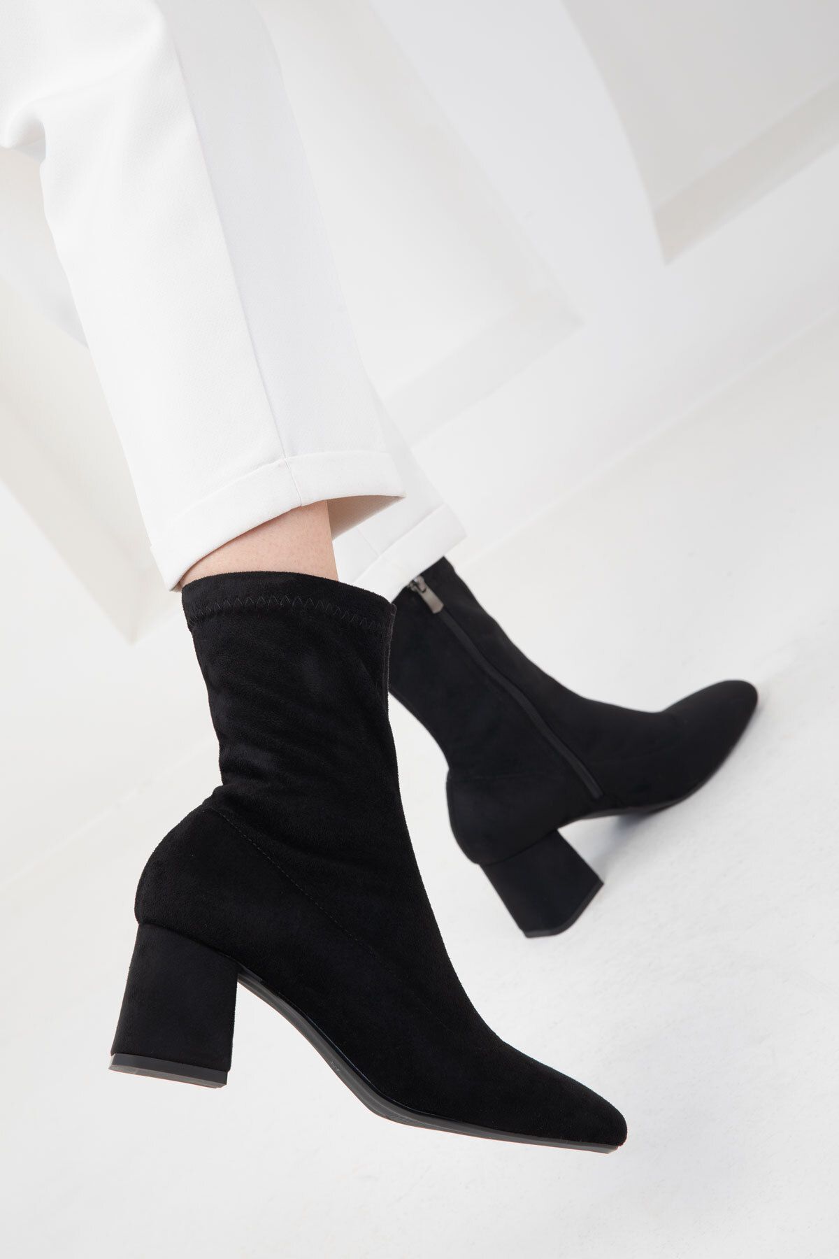 SOHO-Μαύρα σουέντ γυναικείες μπότες - 20100 Model Bootie 5