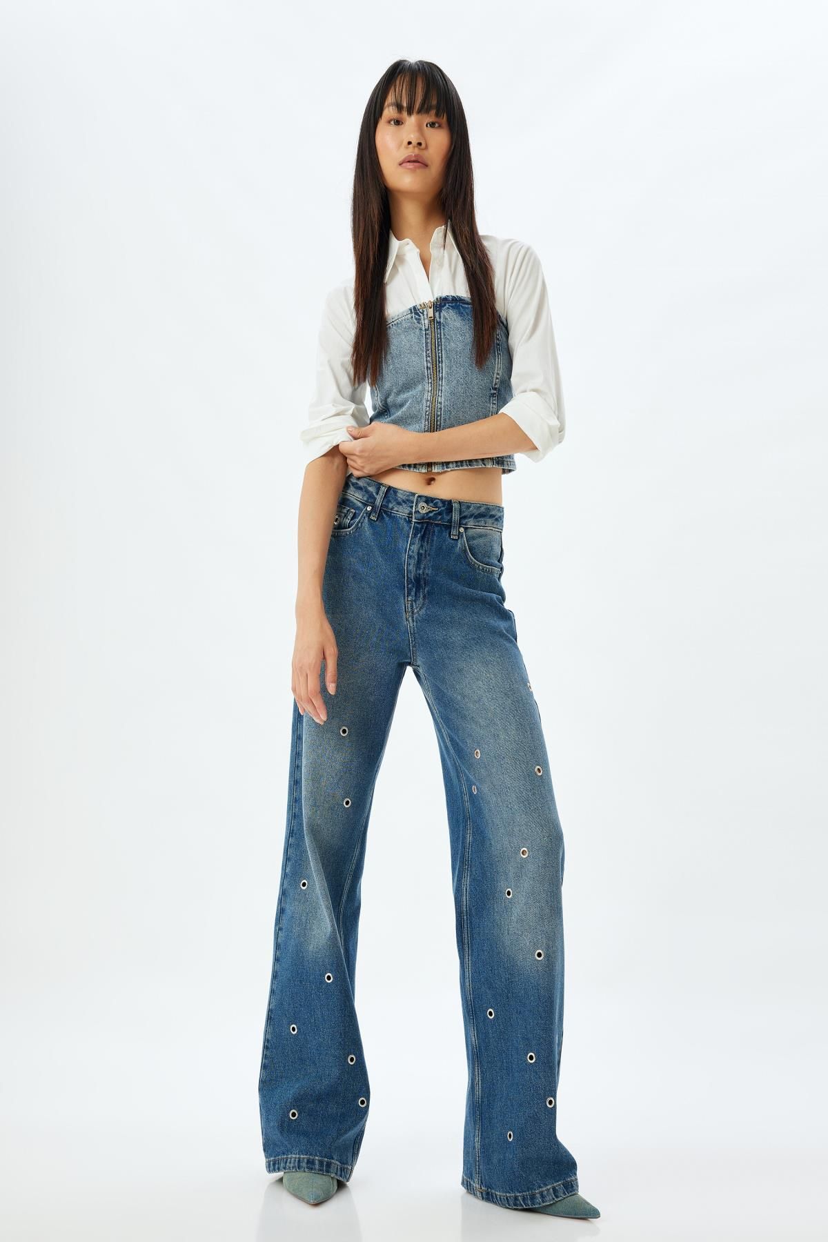 Koyu İndigo Kadın Jeans 5WAL40102MD