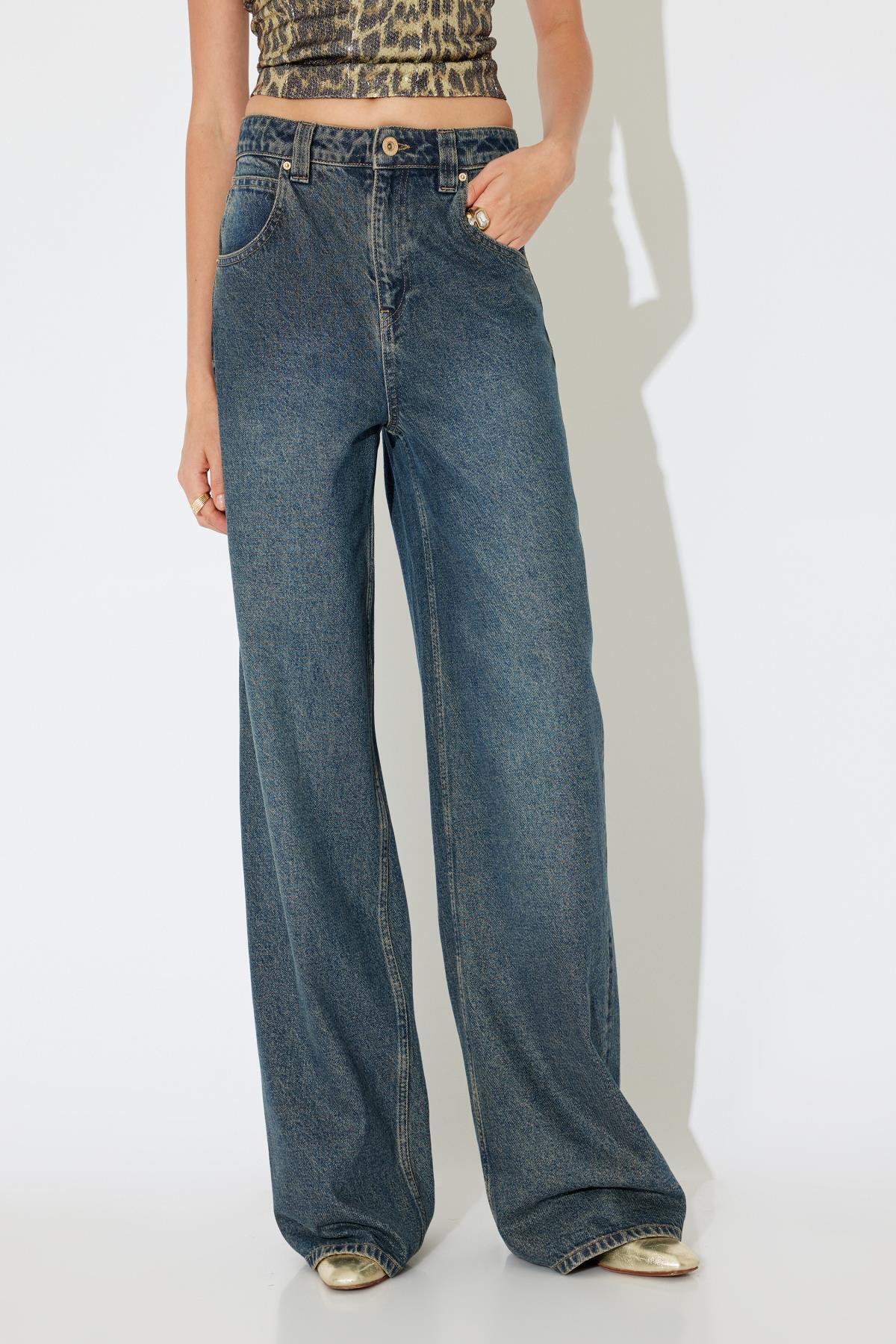 Koyu İndigo Kadın Jeans 5WAL40265MD