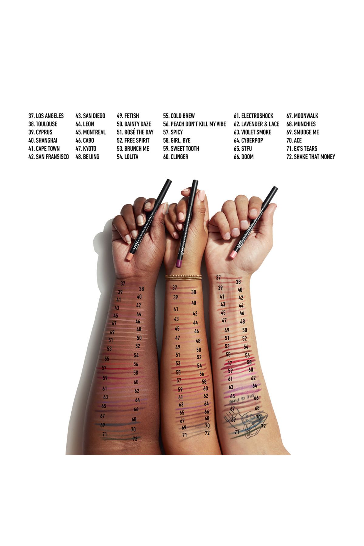 NYX Professional Makeup-Los Angeles Matte Lip Liner - Suede Lip Liner 800897064402 5