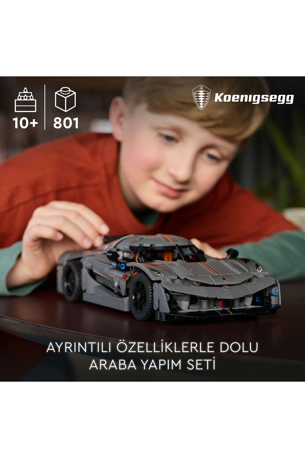 LEGO-®   سيارة تكنيك كينيجسيج جيسكو أبسولوت جراي هايبر 42173 - مجموعة بناء نماذج الألعاب 10+ (801 Pr) 6