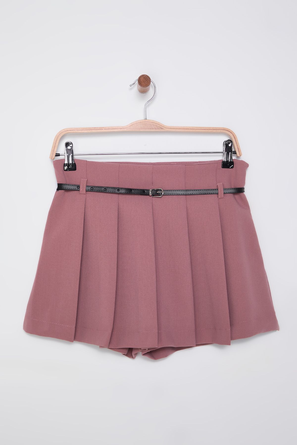 Edit by Trendyol-Dusty Rose Belted Woven Shorts sukně - Tedaw25Sr00011 5