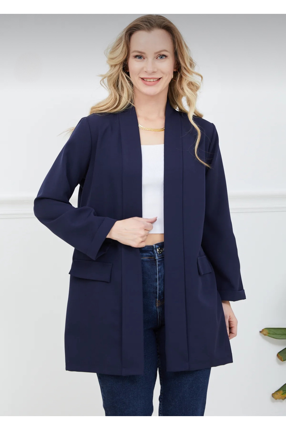 Heyya  Kadın Giy Çık Lacivert Ceket - Görsel 3