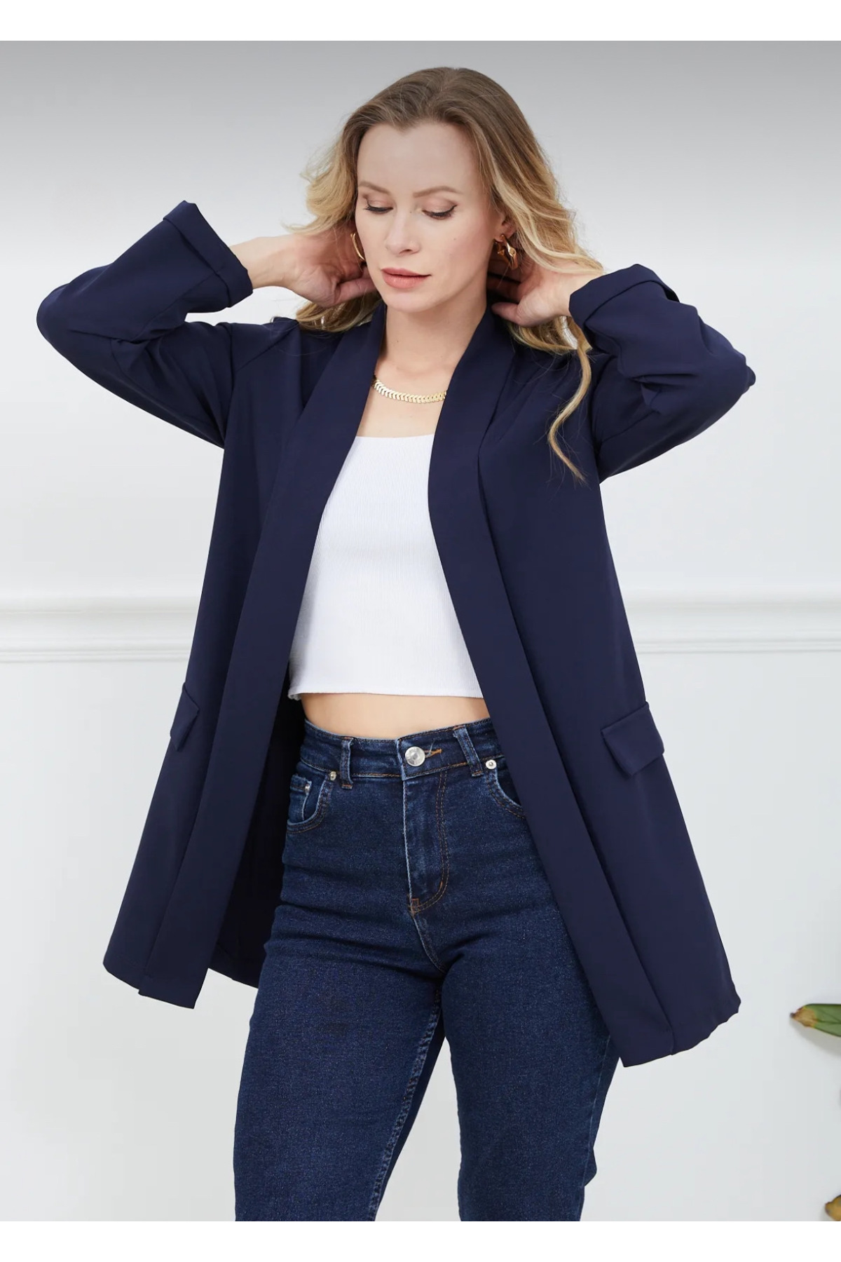 Heyya  Kadın Giy Çık Lacivert Ceket - Görsel 2