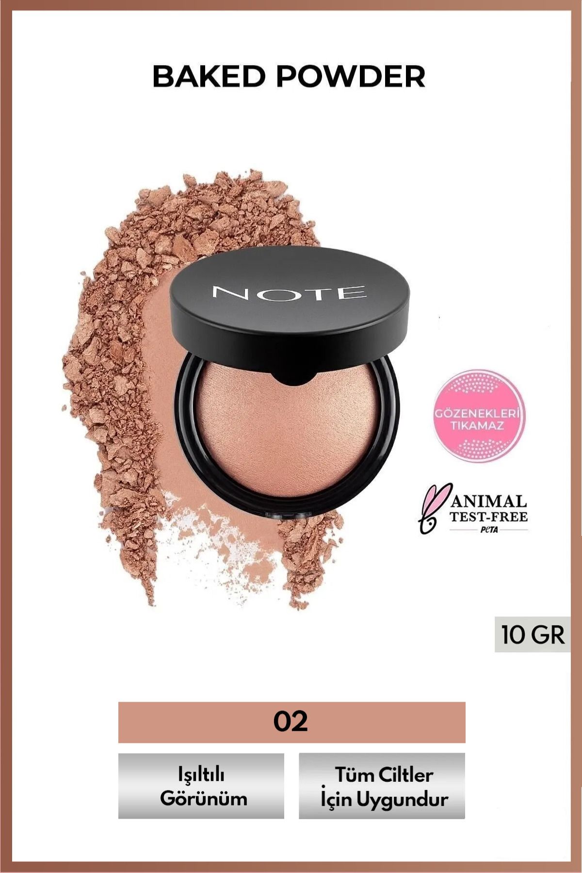 NOTE Long-Lasting Sparkling Powder Powder That Balances Makeup - 02 Honey Warm Passi-277