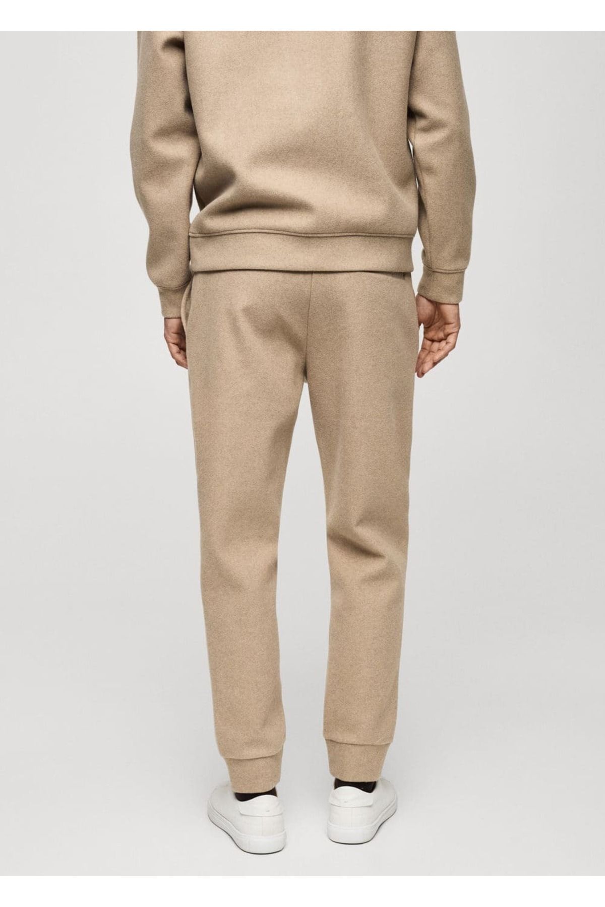 MANGO Man-Jogger Pants with Flannel Drawstring 4