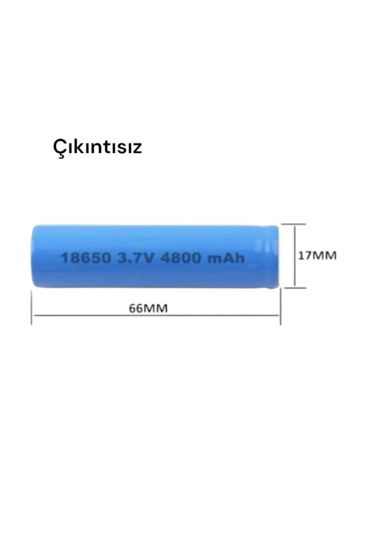 goshawk 18650 3.7v 4.800 Mah Şarj edilebilir Büyük Pil