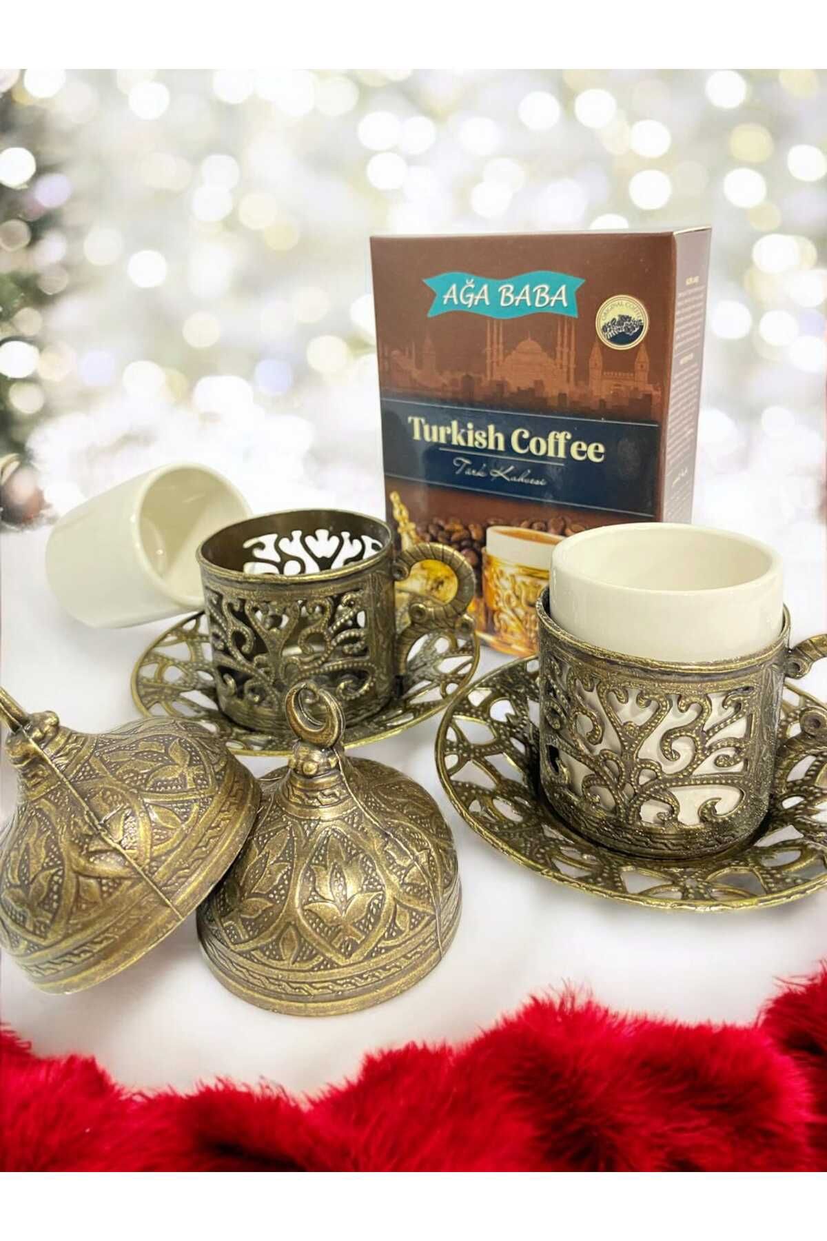 Rd-2-Piece Copper Coffee Set (Turkish Coffee with Gift) 1