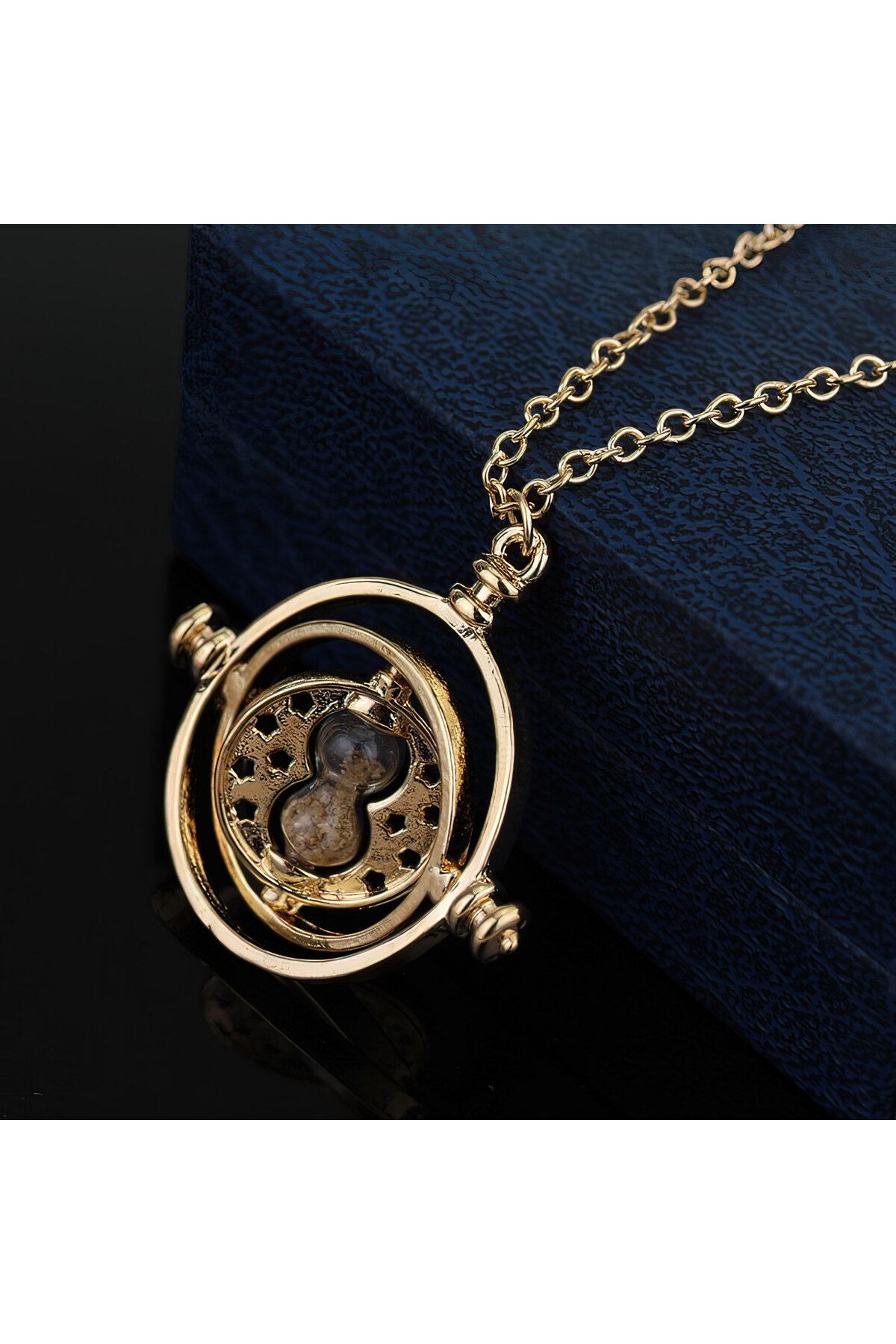 FG KONNİCHİWA-Harry Potter Hermione Time Turner - Glass Necklace, Toys Keychain Earrings, Time Changer Necklace 2