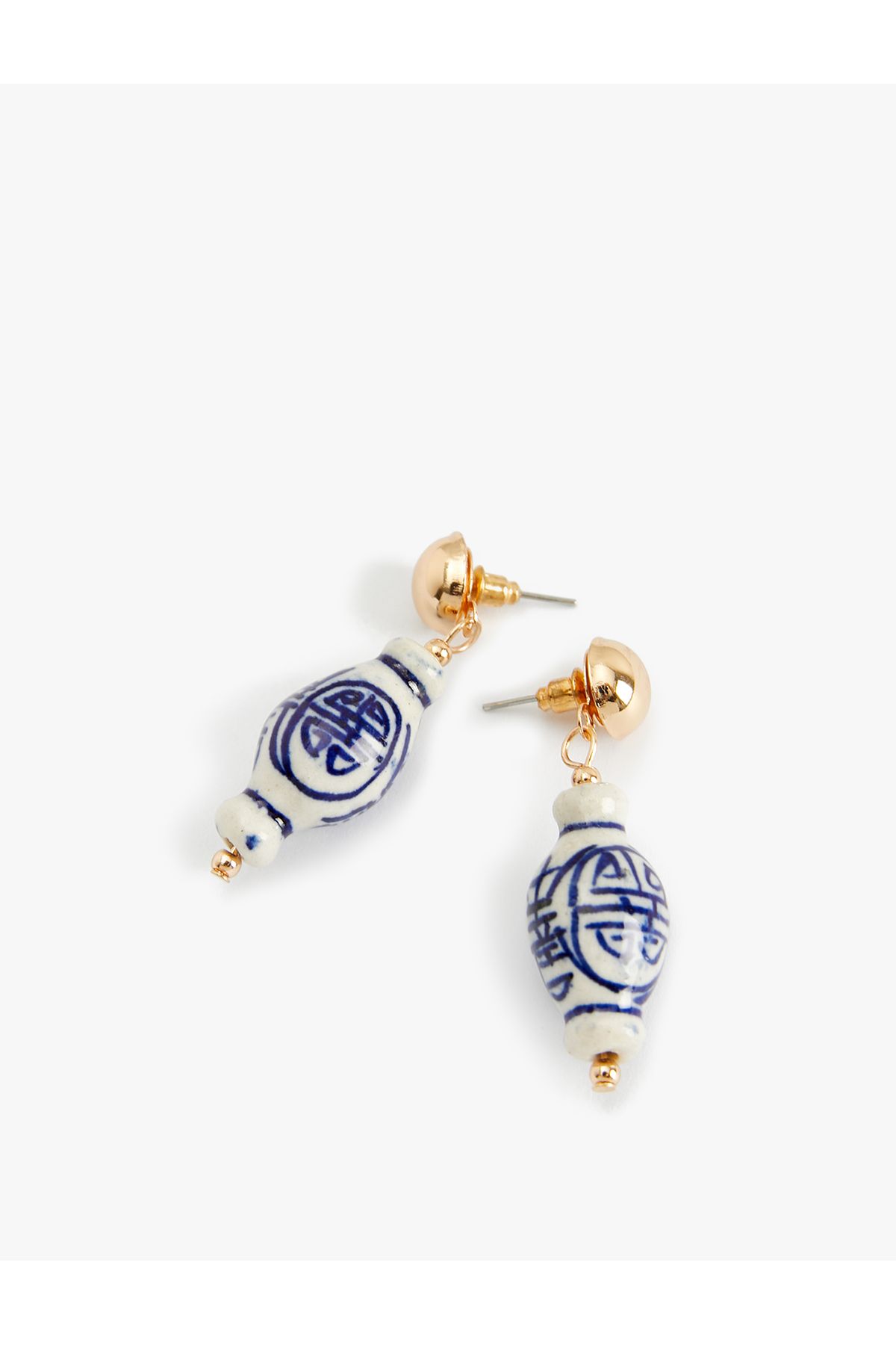 Koton-Ethnic Patterned Ceramic Middle Earrings 3