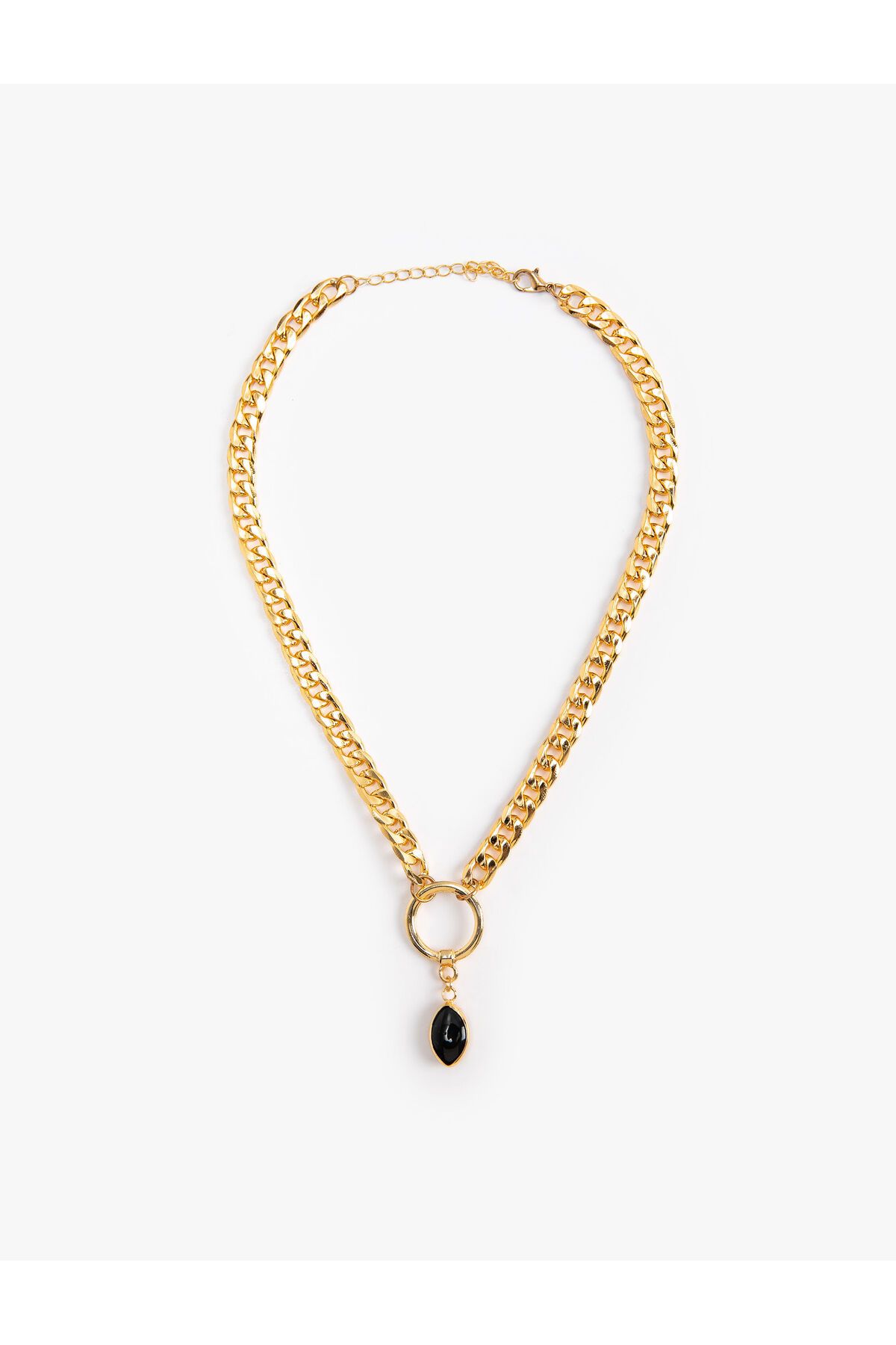 Koton-Chain Necklace with Stone Charm Detail 1
