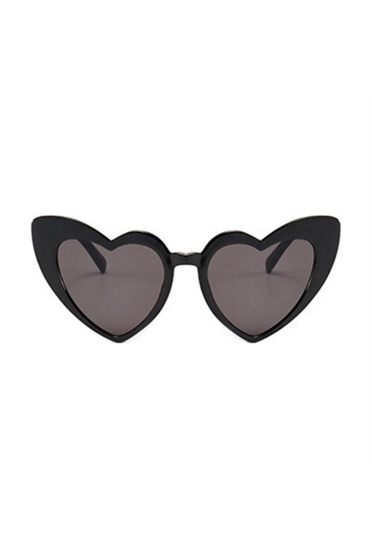 Köstebek-Black Heart Rimmed Design Cat Eye Sunglasses 2