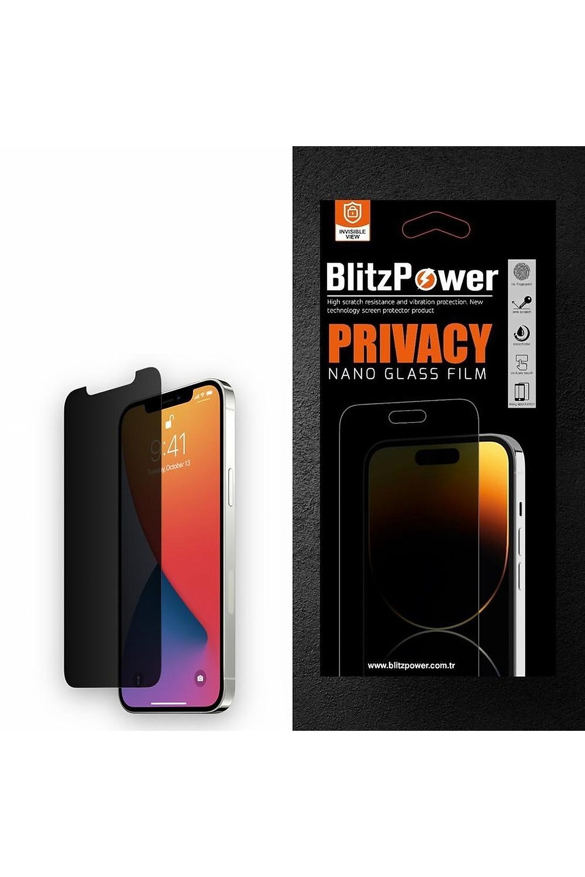 BlitzPower-iPhone 15 Pro Max Compatible Privacy Matte Ghost Nano Screen Protector 1