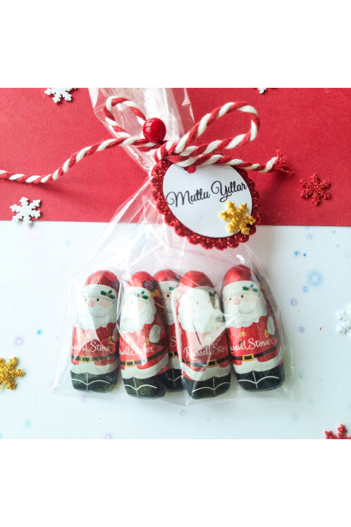 5pcs packed labelled santa claus christmas milk chocolate package new year gift