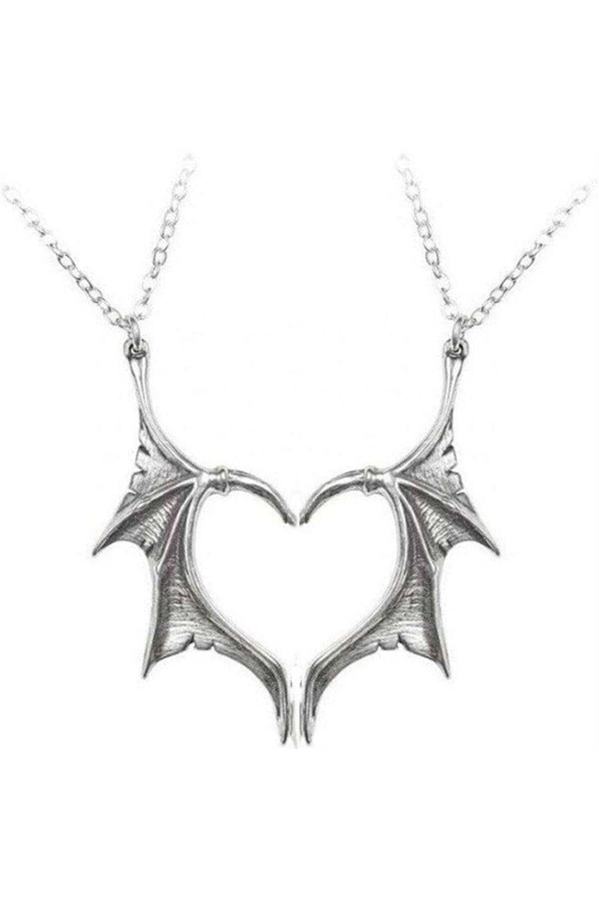 Köstebek-Gothic Wings Double Necklace 2