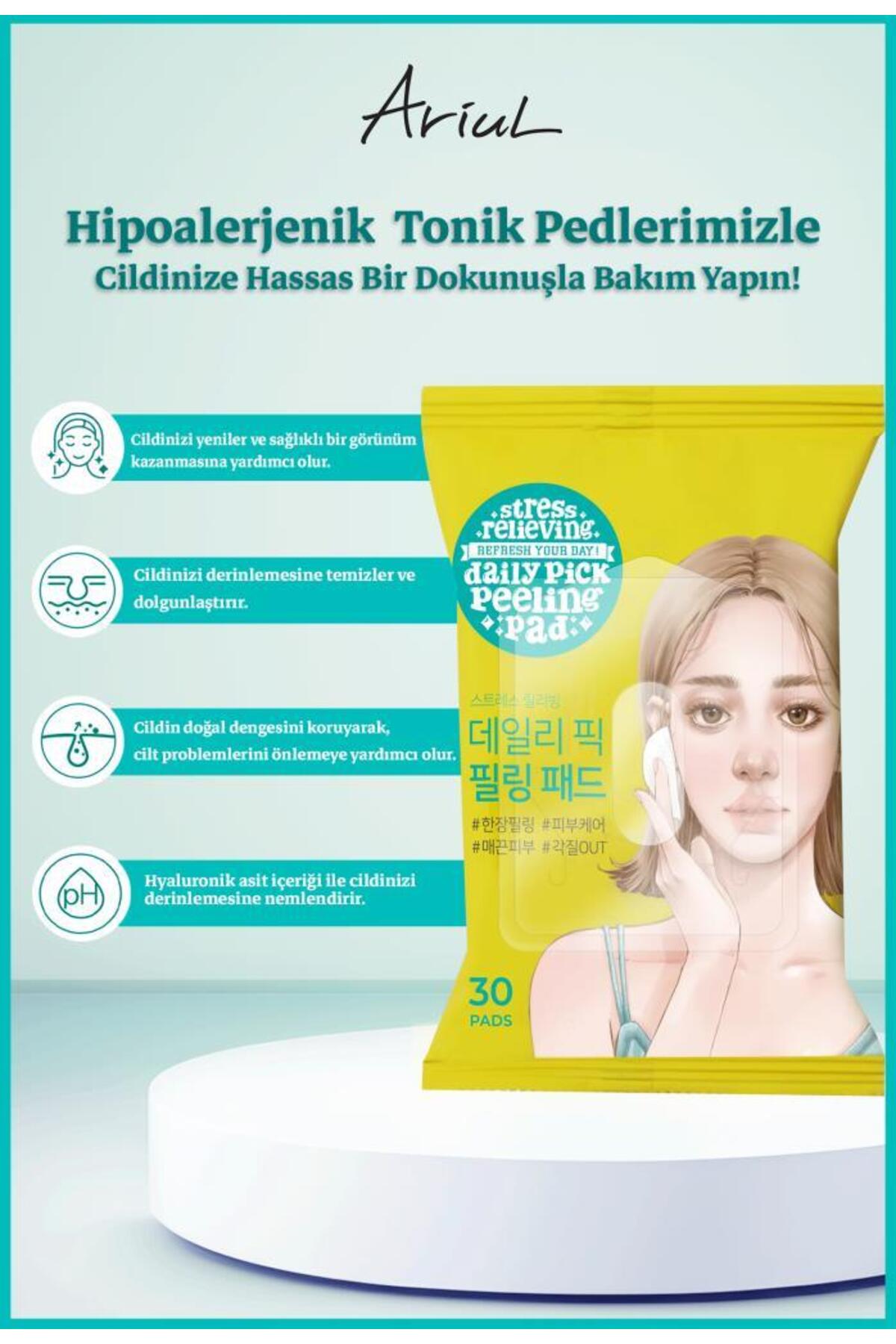 Stress Relieving Daily Pick Peeling Ped 30 Adet|Anti Sebum|Çay Ağacı Yaprağı Yağı — AR003 — تصویر 3 از 5