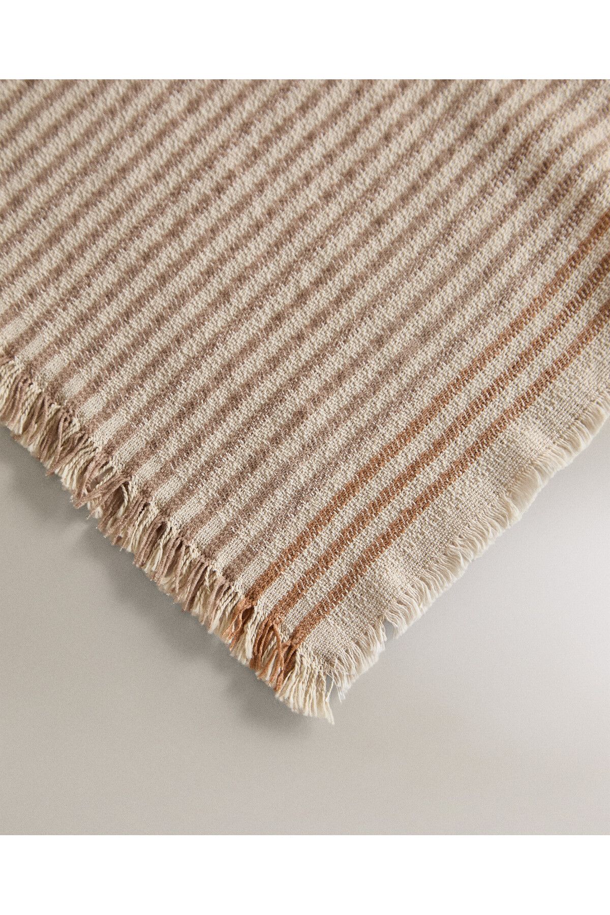 ZARA HOME-Light Beige Striped Pique - 140X190 cm 4