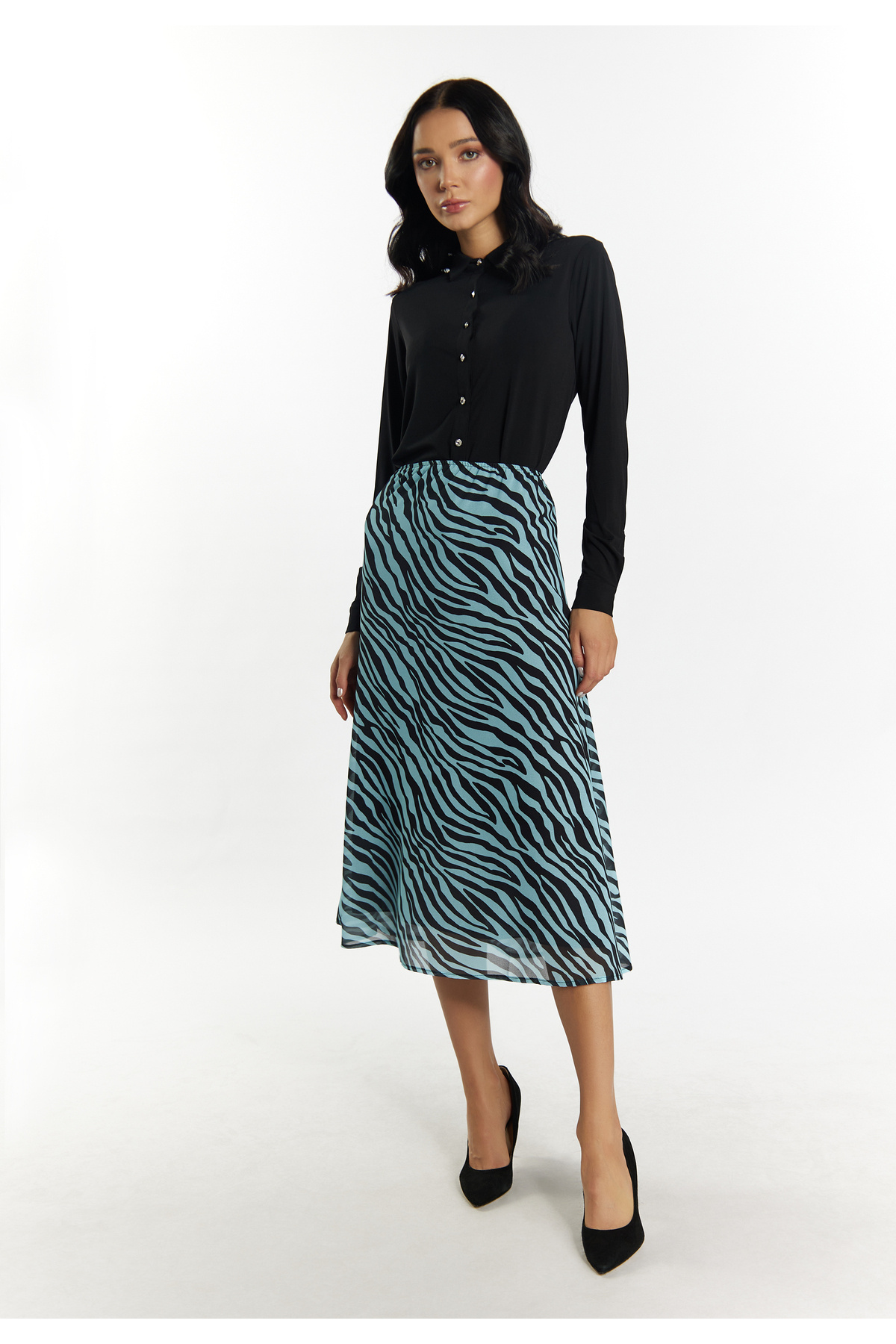 Faina-Rock mit Zebra-Print 1