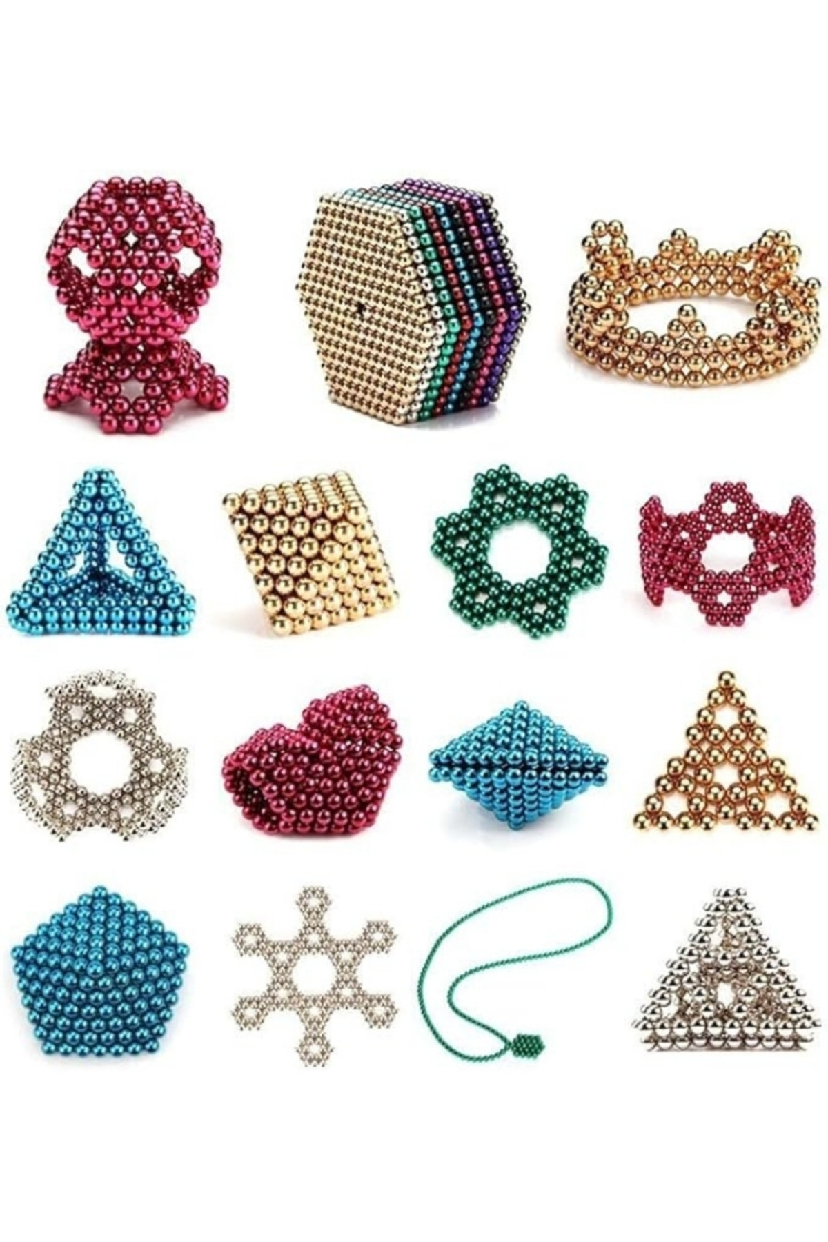 ALFAGİFT 6 Renkli Mıknatıslı Küp 5mm- 216 Adet Manyetik Toplar, Bilyeler Ve Boncuklar, Stres Oyuncağı fotoğrafı 6 (önizleme)