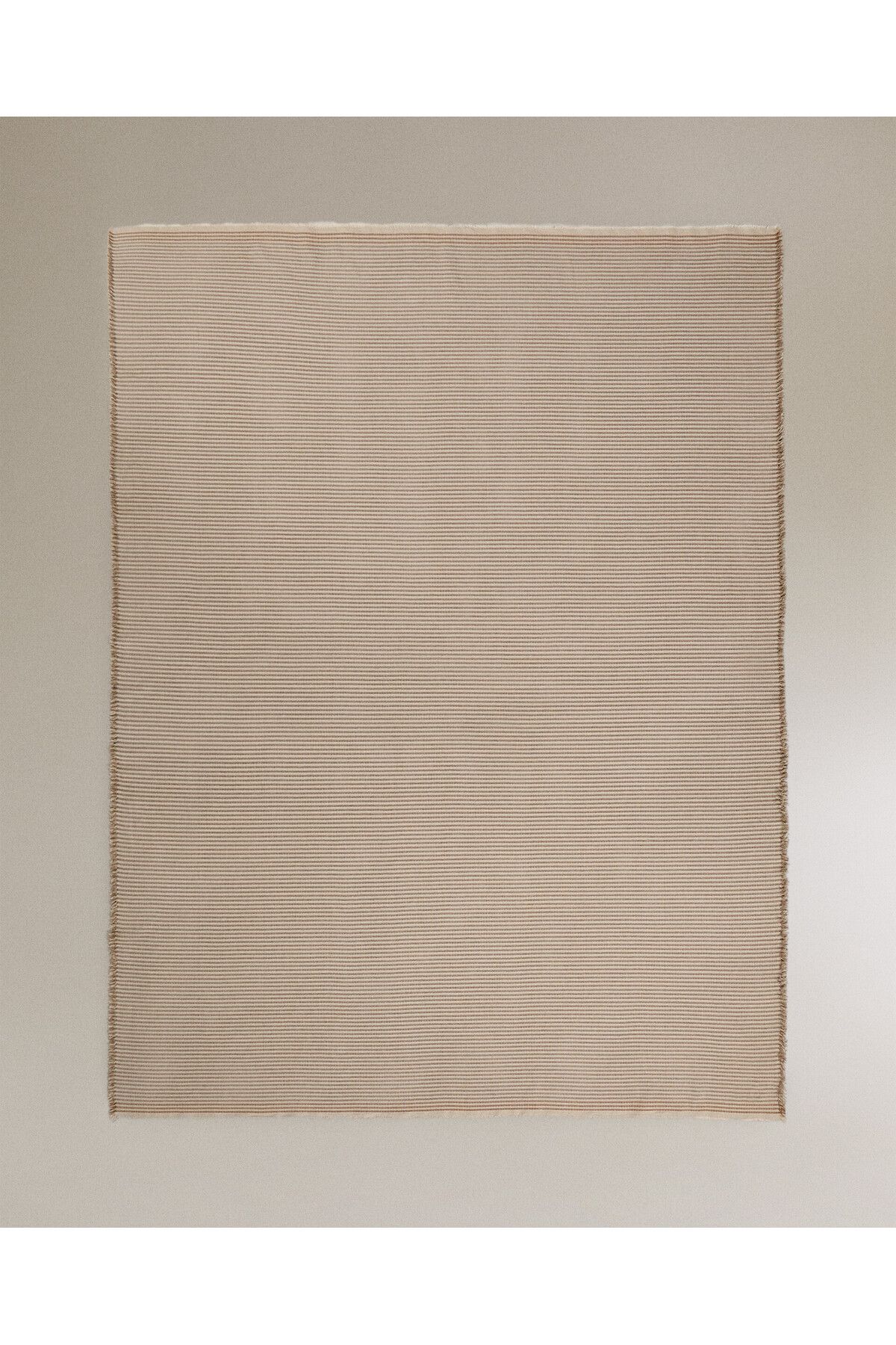 ZARA HOME-Light Beige Striped Pique - 140X190 cm 2