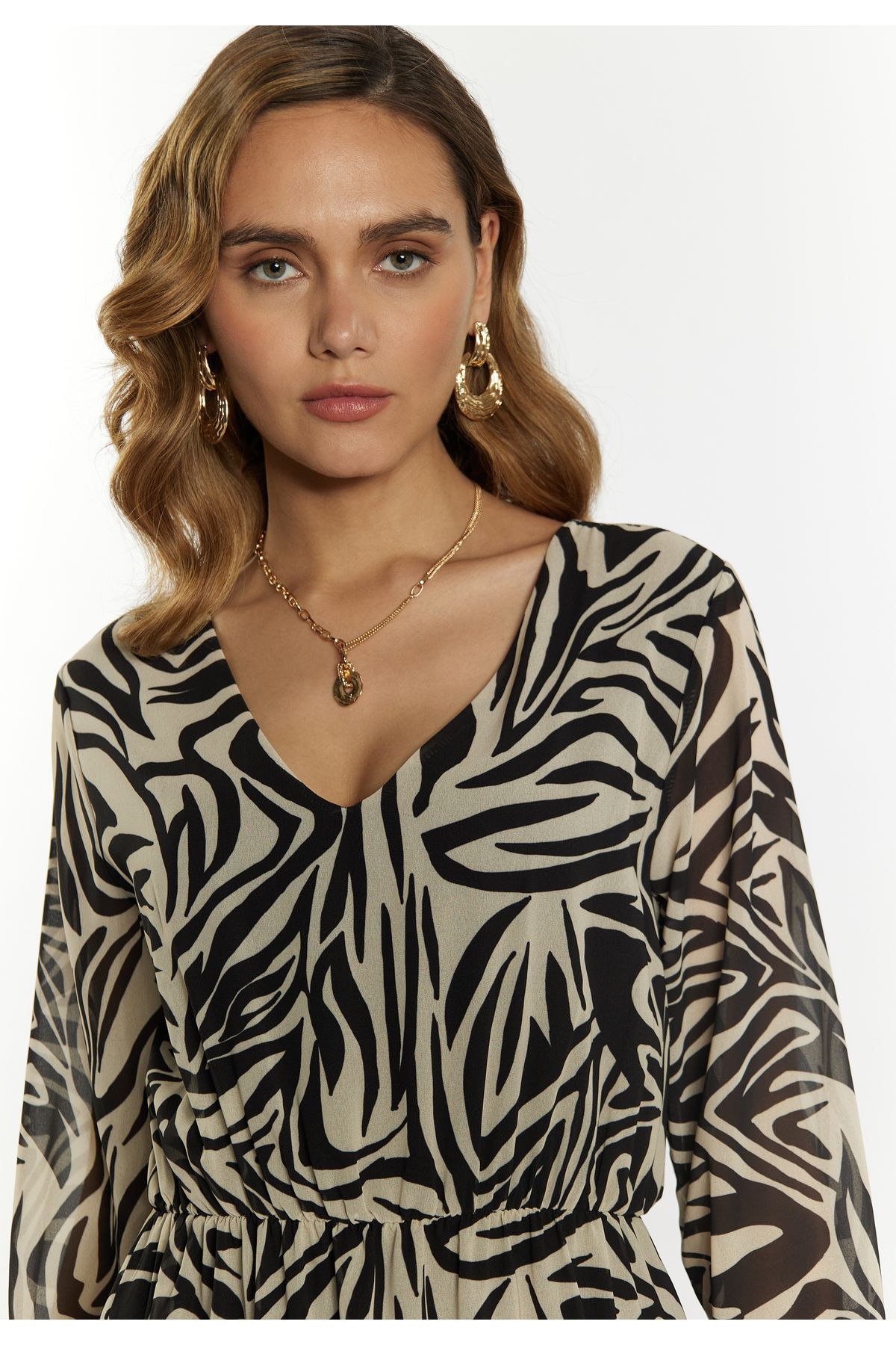 Faina-Kleid Mit Zebra-print 4
