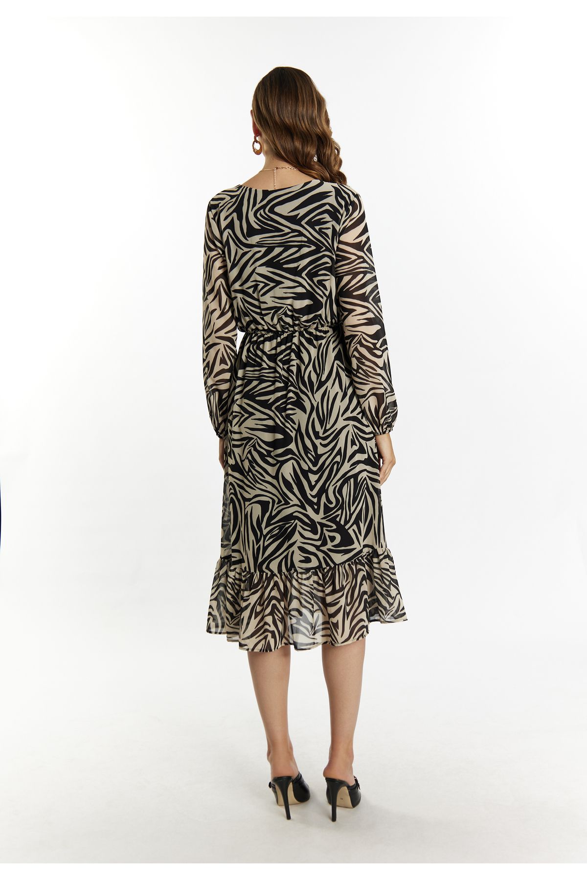 Faina-Kleid Mit Zebra-print 2