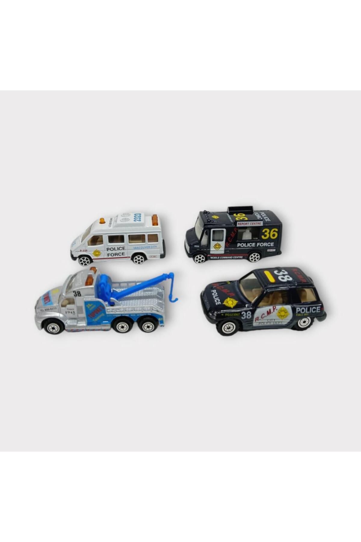 Sunman-مجموعة سيارات معدنية مكونة من 4 قطع من Maxx Wheels - مركبات شرطة 3
