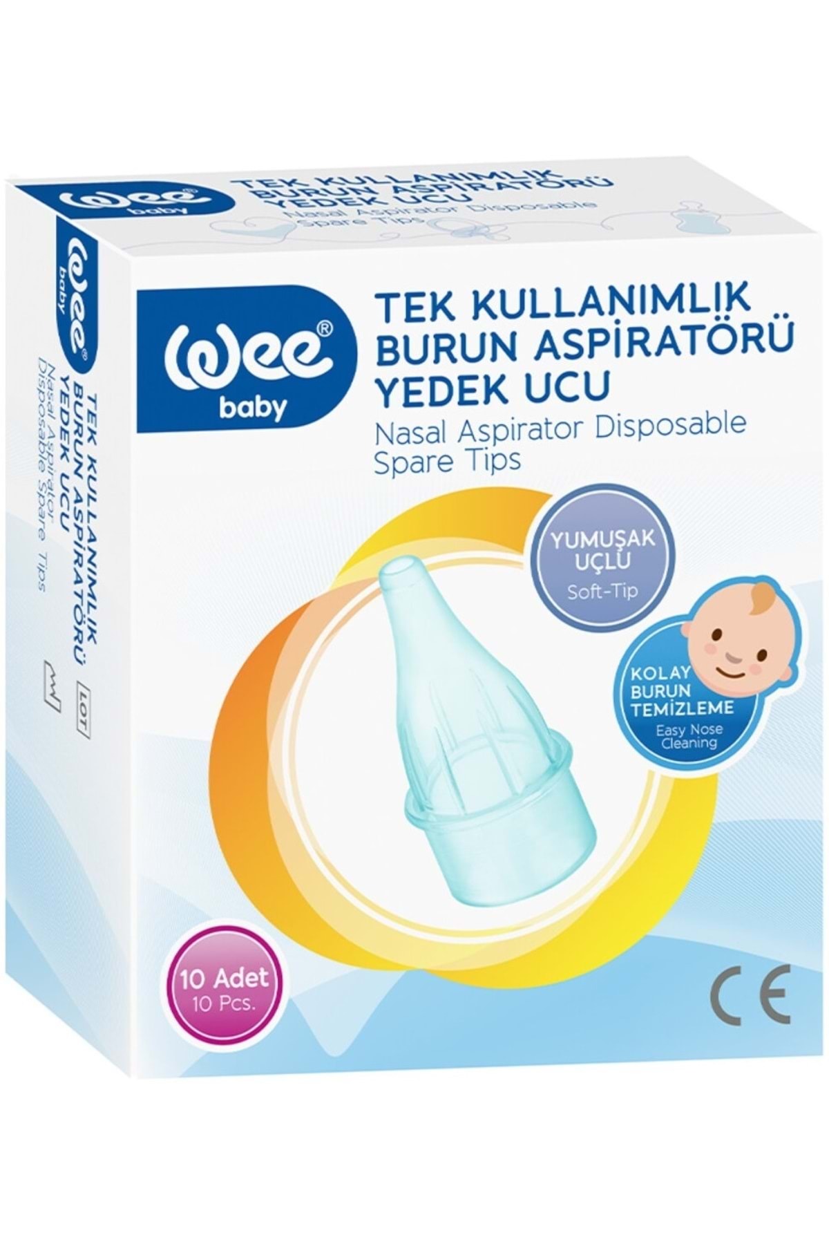 Wee Baby Burun Aspiratörü Nasal Yedek Ucu 40 Adet (4Pk*10) (Kod:163) fotoğrafı 2 (önizleme)