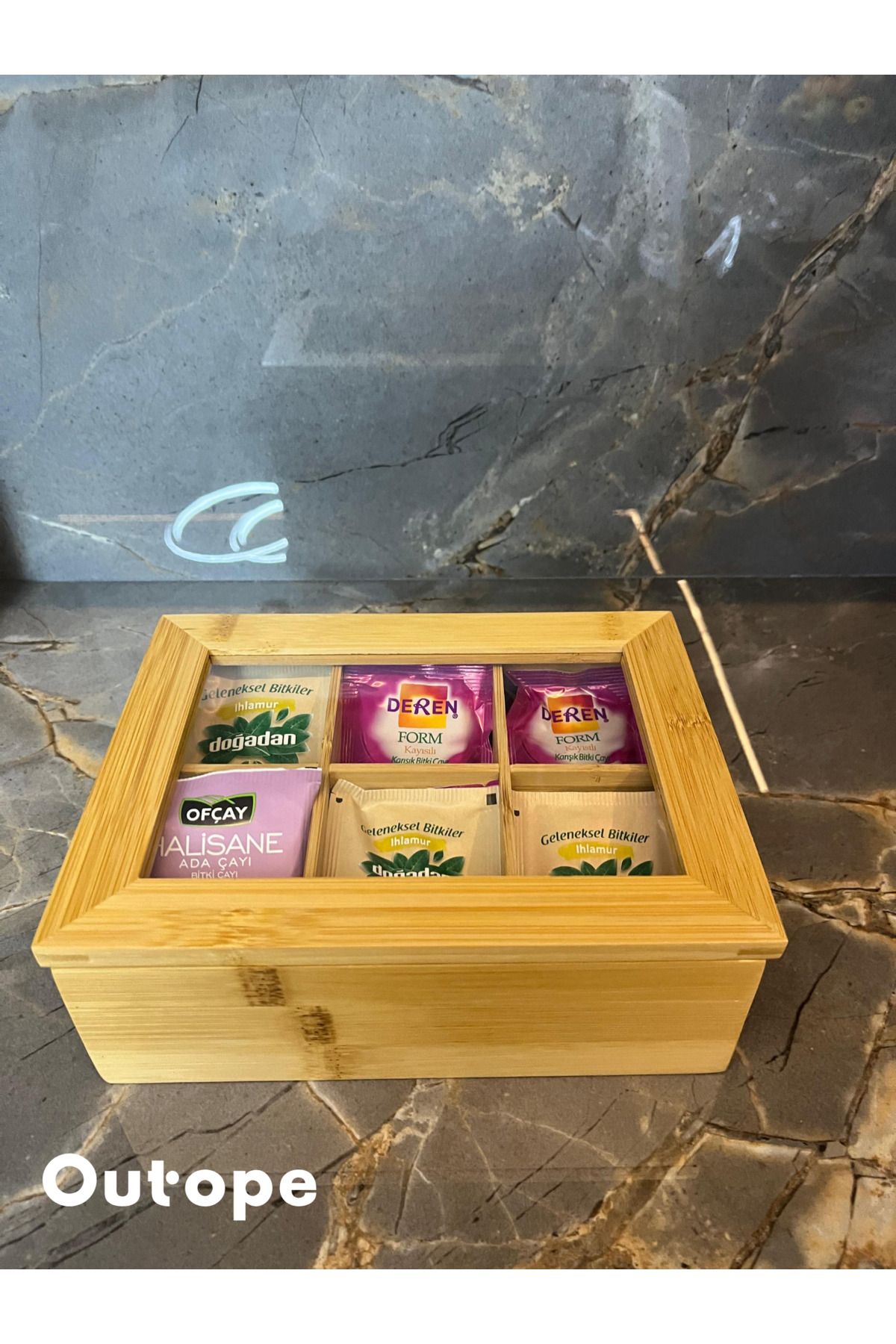 MİEN-Mien 6 Compartment Bamboo Tea Box 2