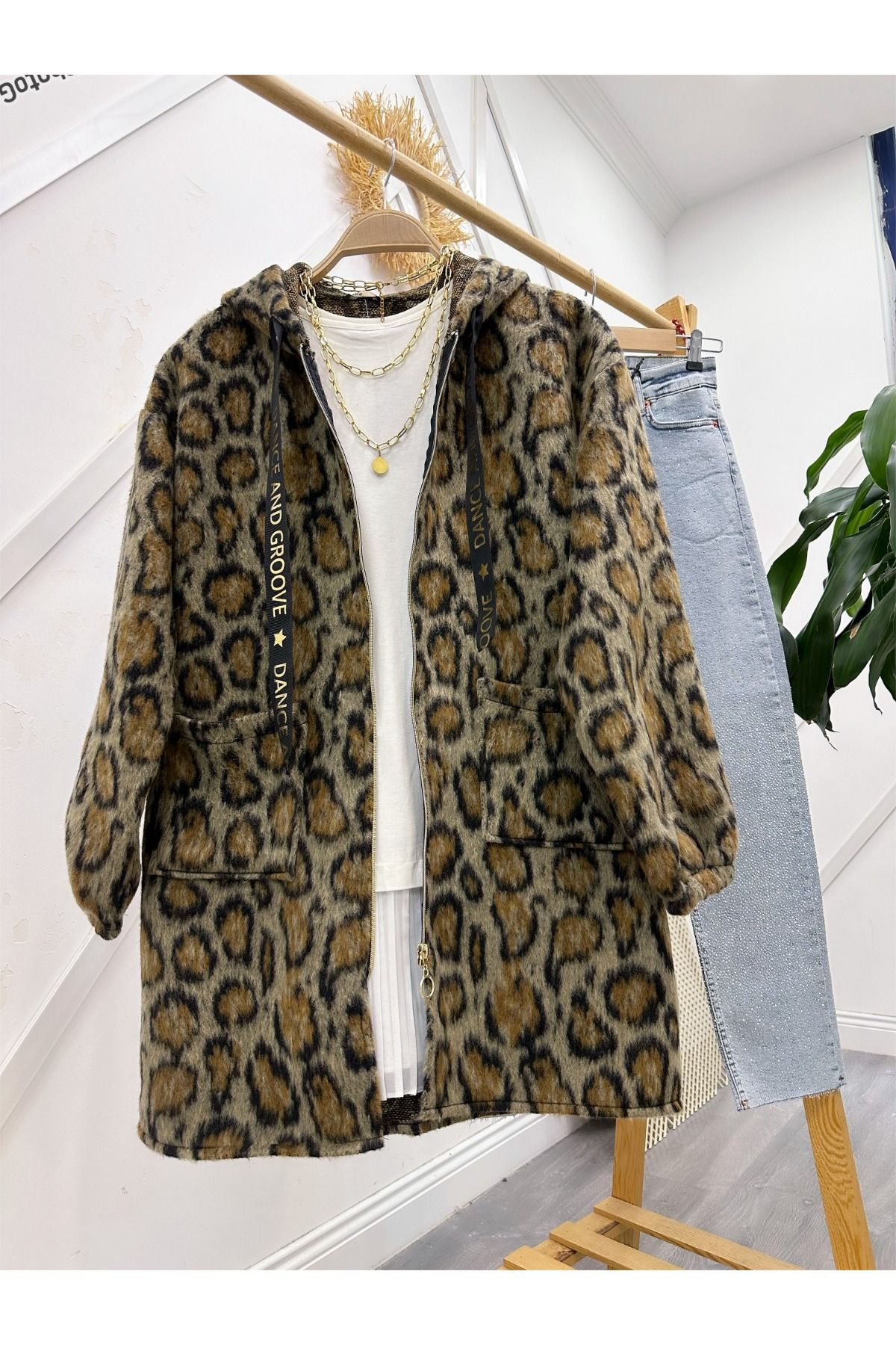 YEDİLALE-Leopard Pattern Stash Coat 2