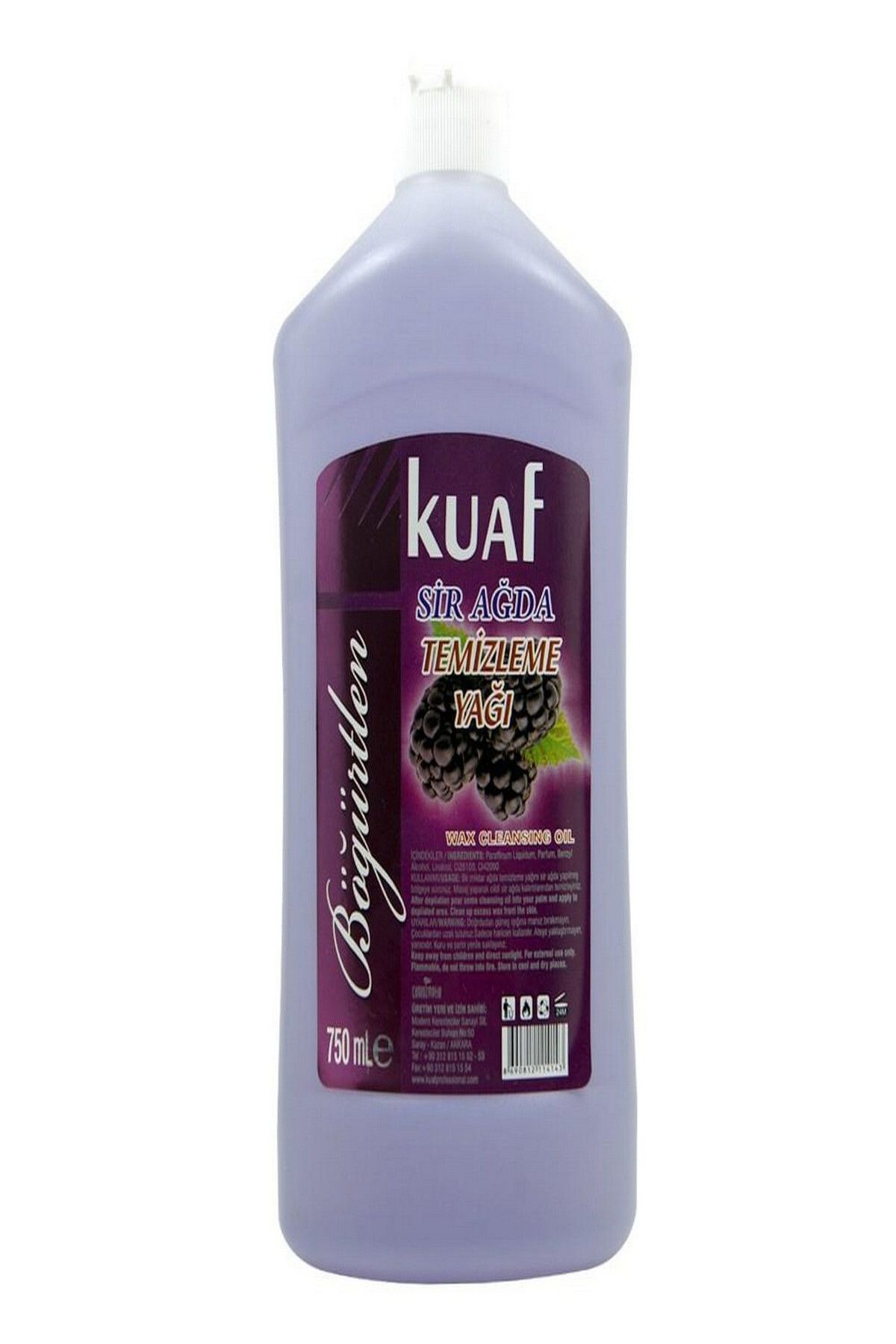 Kuaf Böğürtlenli Sir Ağda Temizleme Yağı 750 ml