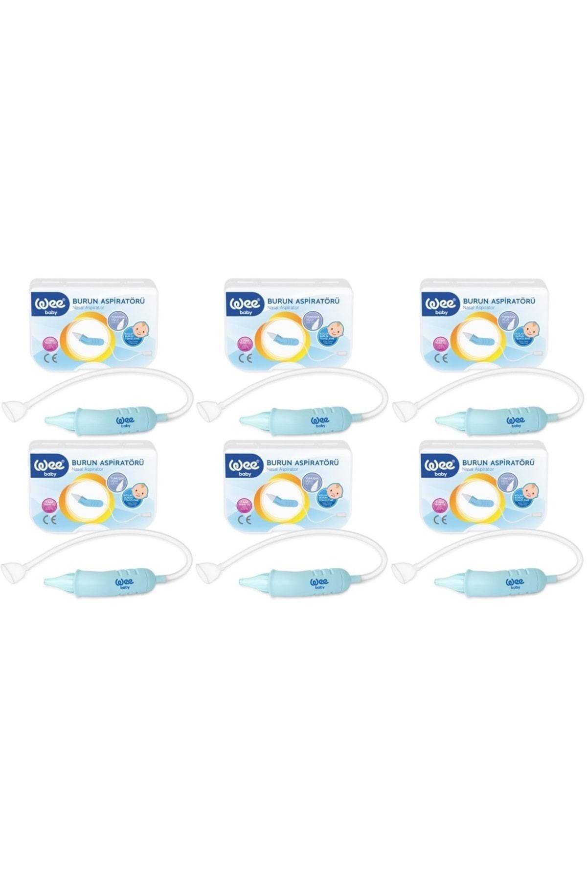 Wee Baby Burun Aspiratörü Nasal (Yeni Saklama Kabı Kutulu) (6 Lı Set)