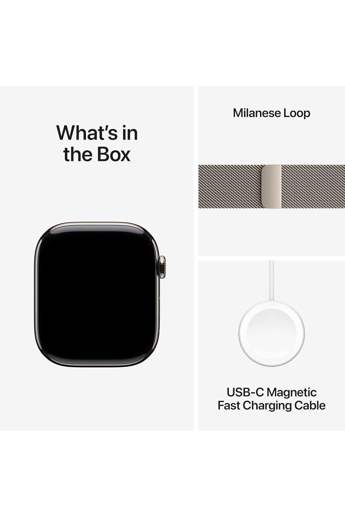 Apple-Watch Series 10 GPS + Cellular 46mm Natural Titanium Case with Natural Milanese Loop - S/M 6