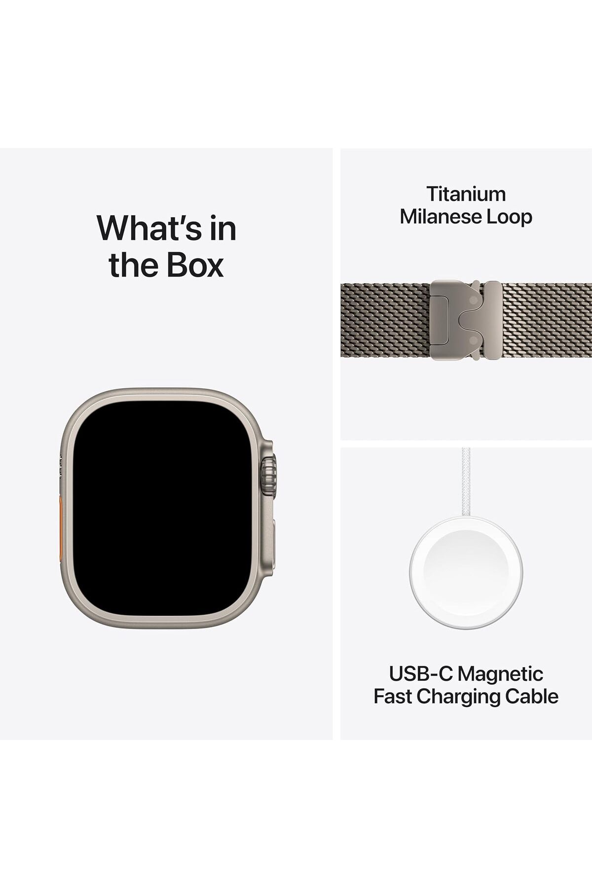 Apple-Watch Ultra 2 GPS + Cellular 49mm Natural Titanium Case with Natural Titanium Milanese Loop -S 6