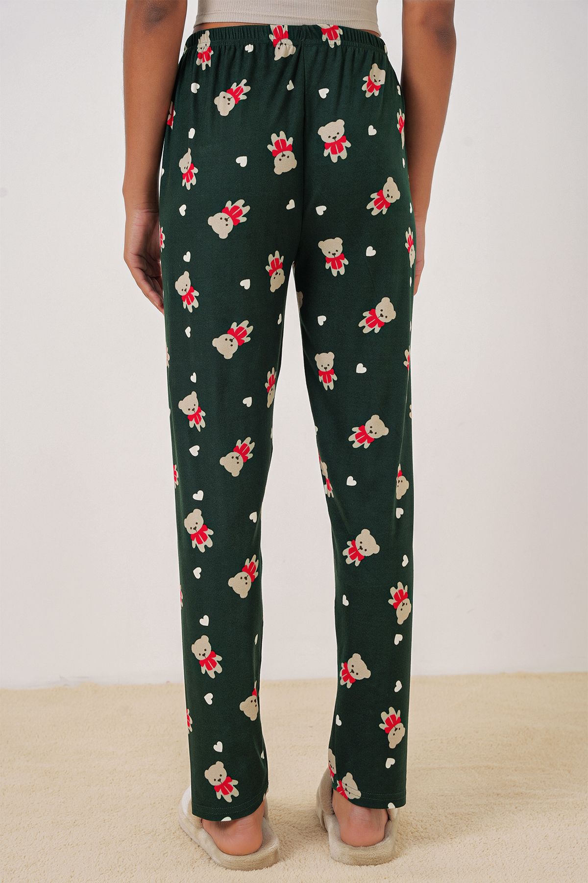 Bigdart-Emerald Green 4323 Patterned Pajama Bottoms 7