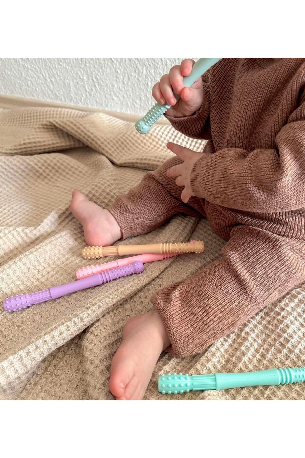 Moory Yeşil Duyusal Diş Kaşıyıcı-oral Motor Terapi-oral Keşif-dişlik-çiğneme Tüpü-beslenme-ergoterapi fotoğrafı 5 (önizleme)