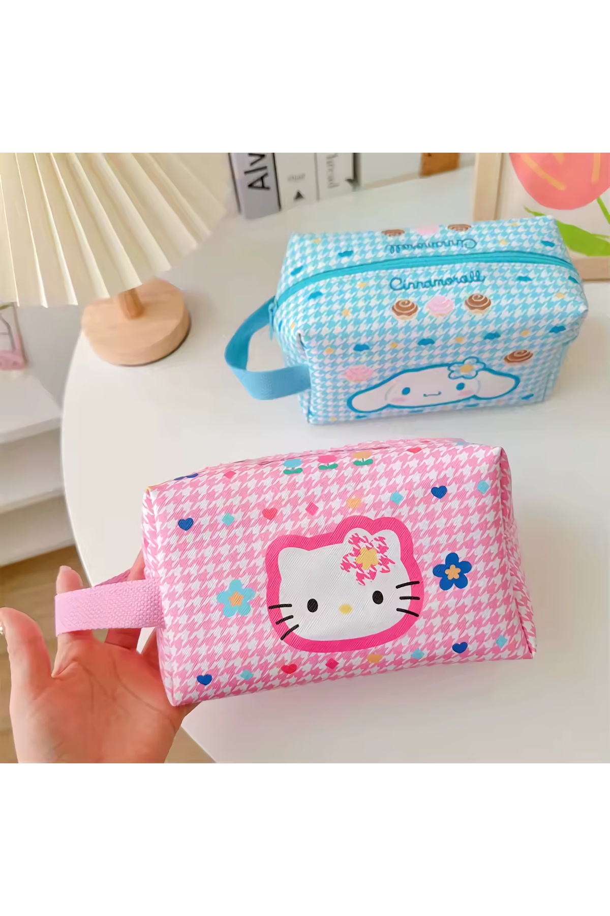 BSB GLOBAL Hello Kitty Y2k Sanrio Makyaj Çantası Seyahat El Çantası Kalemlik Doğum Günü Hediyesi fotoğrafı 2 (önizleme)