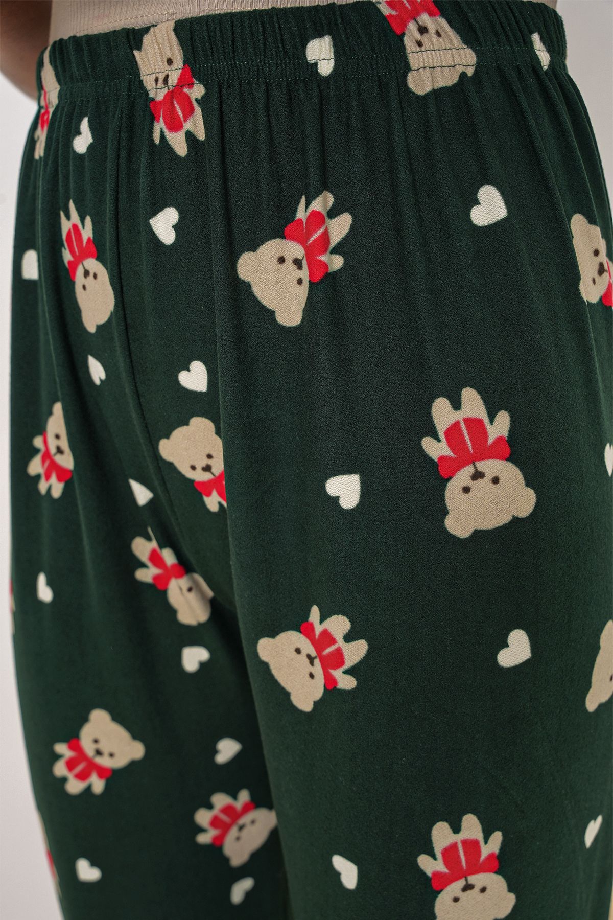 Bigdart-Emerald Green 4323 Patterned Pajama Bottoms 6
