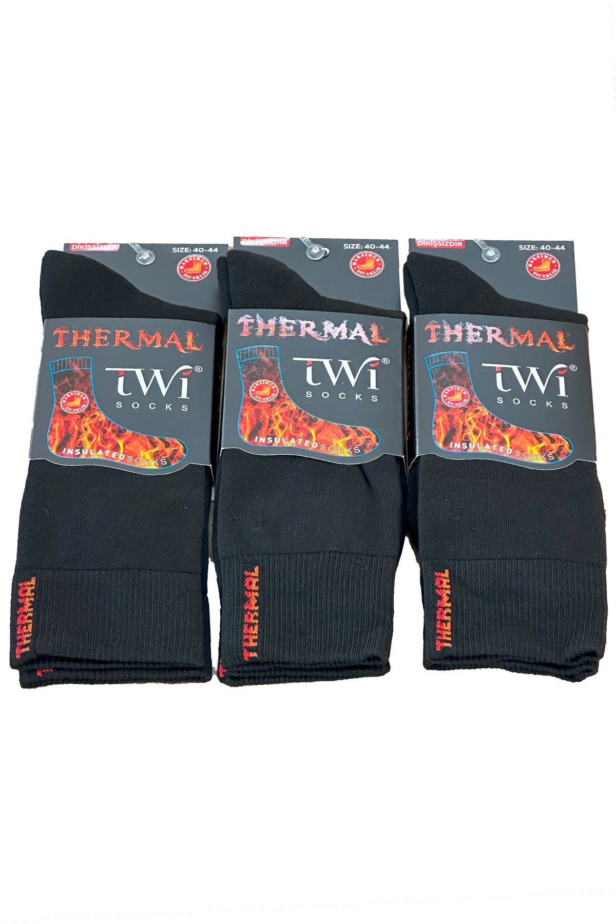 REMSA-Thermal Unisex Winter Socks - 40-44 Black 3 Pack Twi̇-01 1