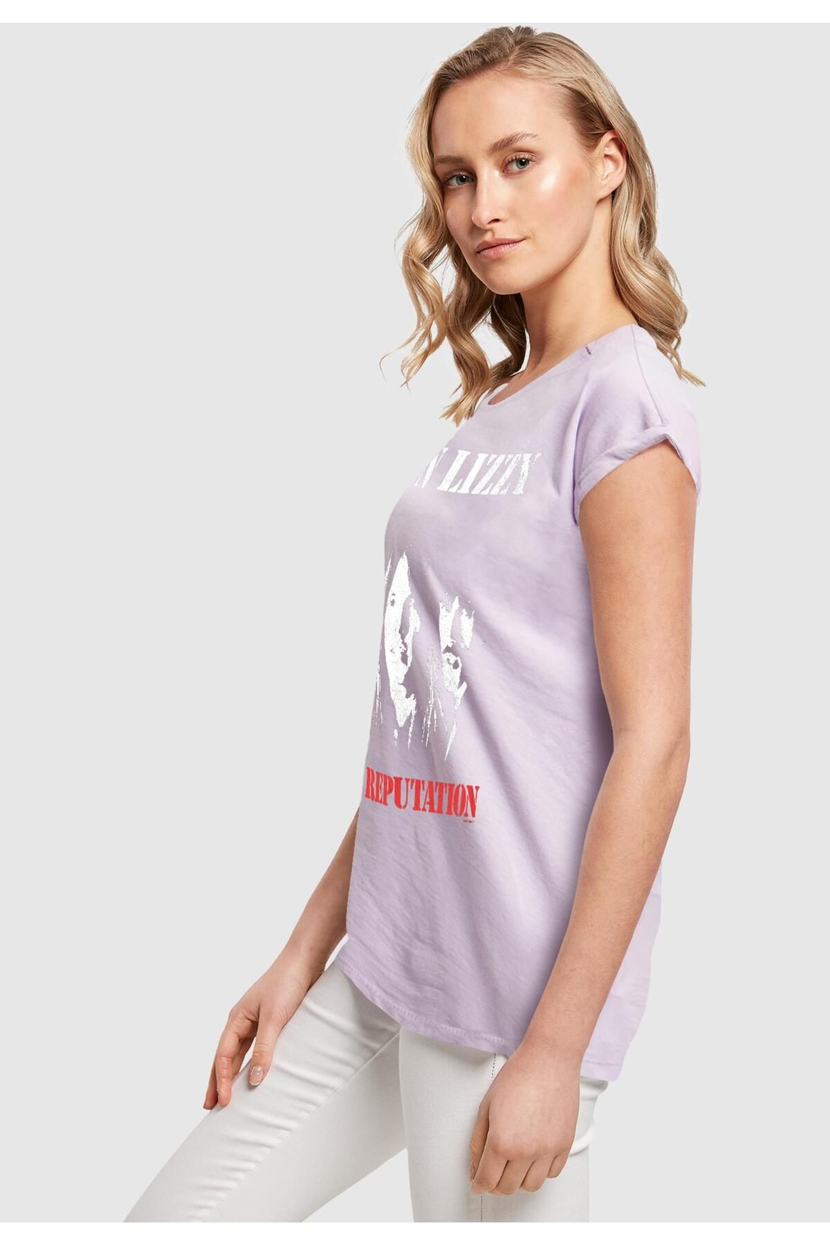 Merchcode-Ladies Thin Lizzy - Tl Bad Reputation Extended Shoulder Tee 4