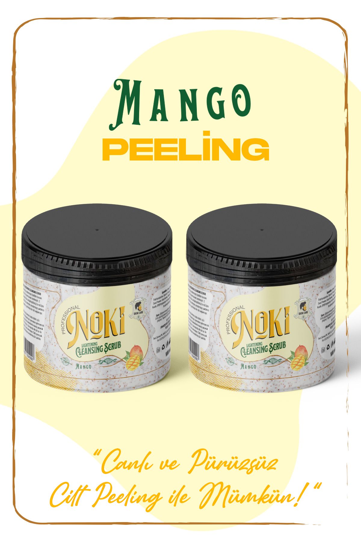 Noki Peeling - Mango Cilt Yenileyici, Besleyici, Arındırıcı Ve Gözenek Temizleyici 2x: Adet