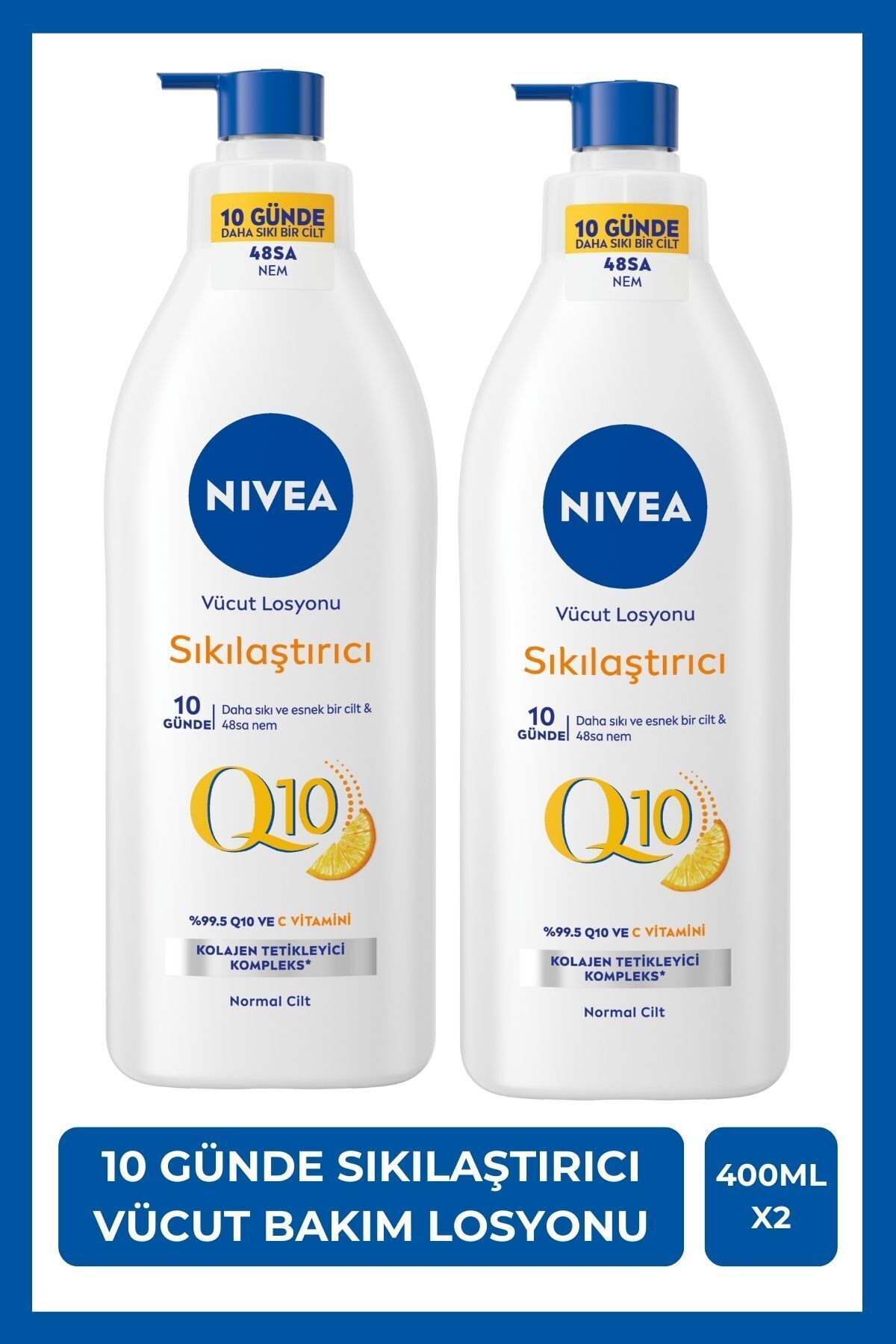 NIVEA Esnek Cilt, X2Adet 10Günde Sıkılaştırıcı Nemlendirici Losyonu 400ml, SAKLI G