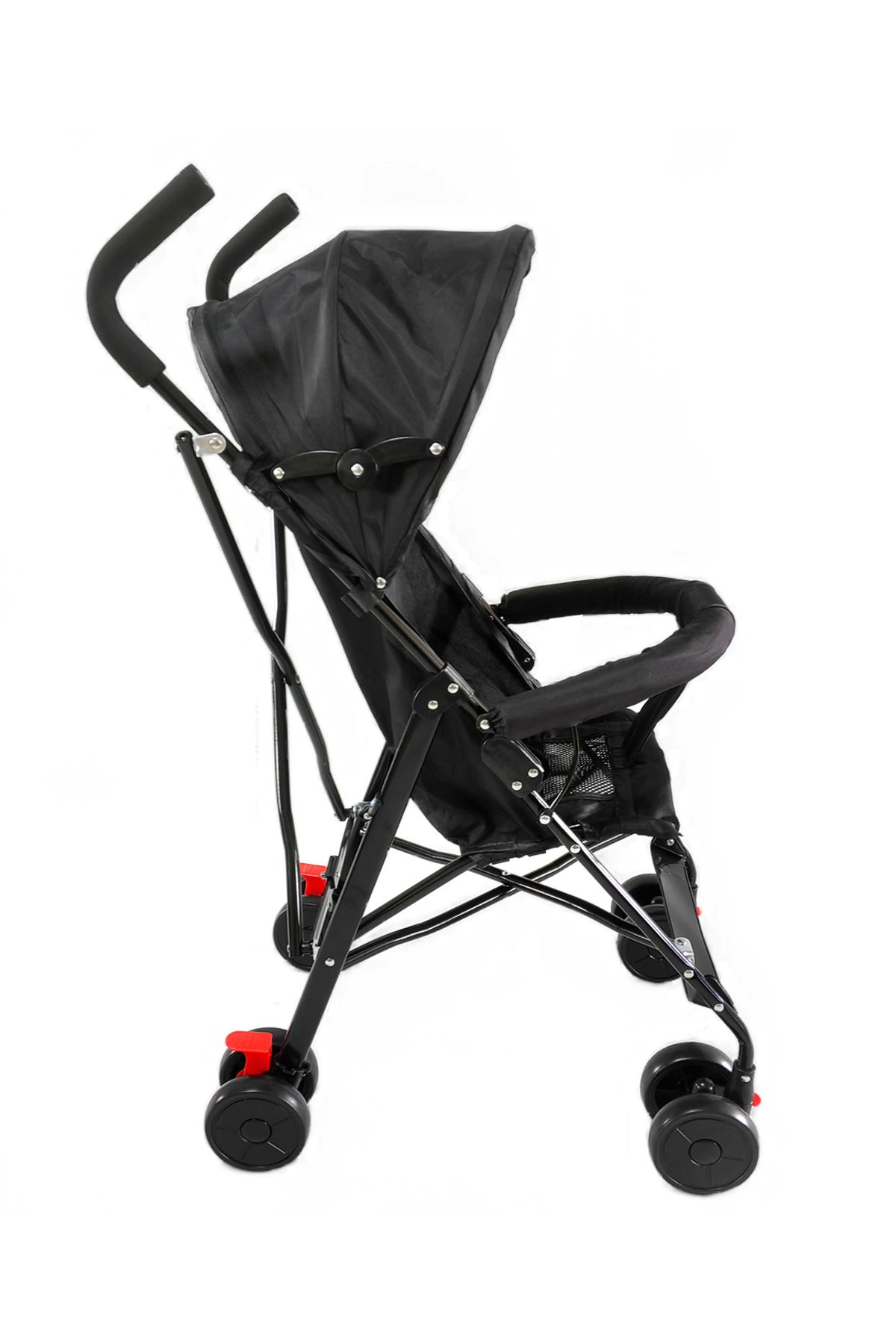Fab N Funky-Lightweight Stroller with Adjustable Canopy, Swivel Wheels, Mosquito Net - Black 6