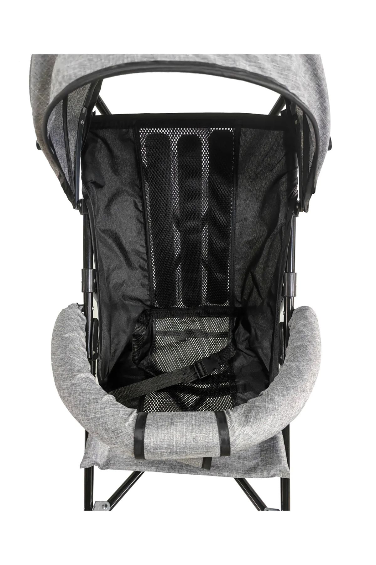 Fab N Funky-Lightweight Stroller - Grey, Adjustable Canopy, Swivel Wheels, Mosquito Net, 0M+ 6