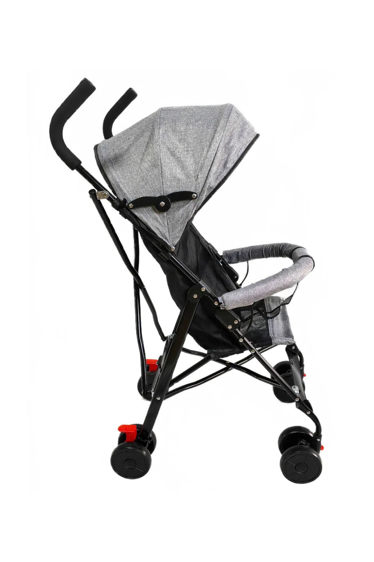 Fab N Funky-Lightweight Stroller - Grey, Adjustable Canopy, Swivel Wheels, Mosquito Net, 0M+ 3