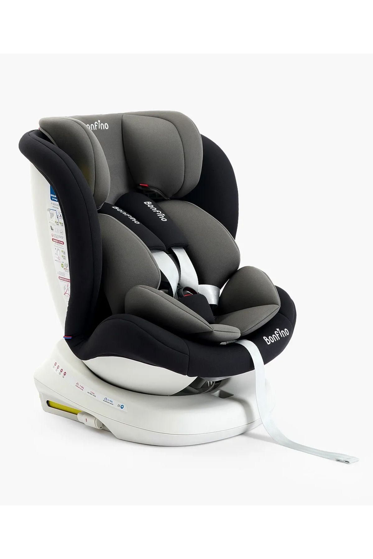 Bonfino-Compass Isofix Convertible Car Seat 0-12 Years, 360Â° Swivel, 5-Point Harness 3