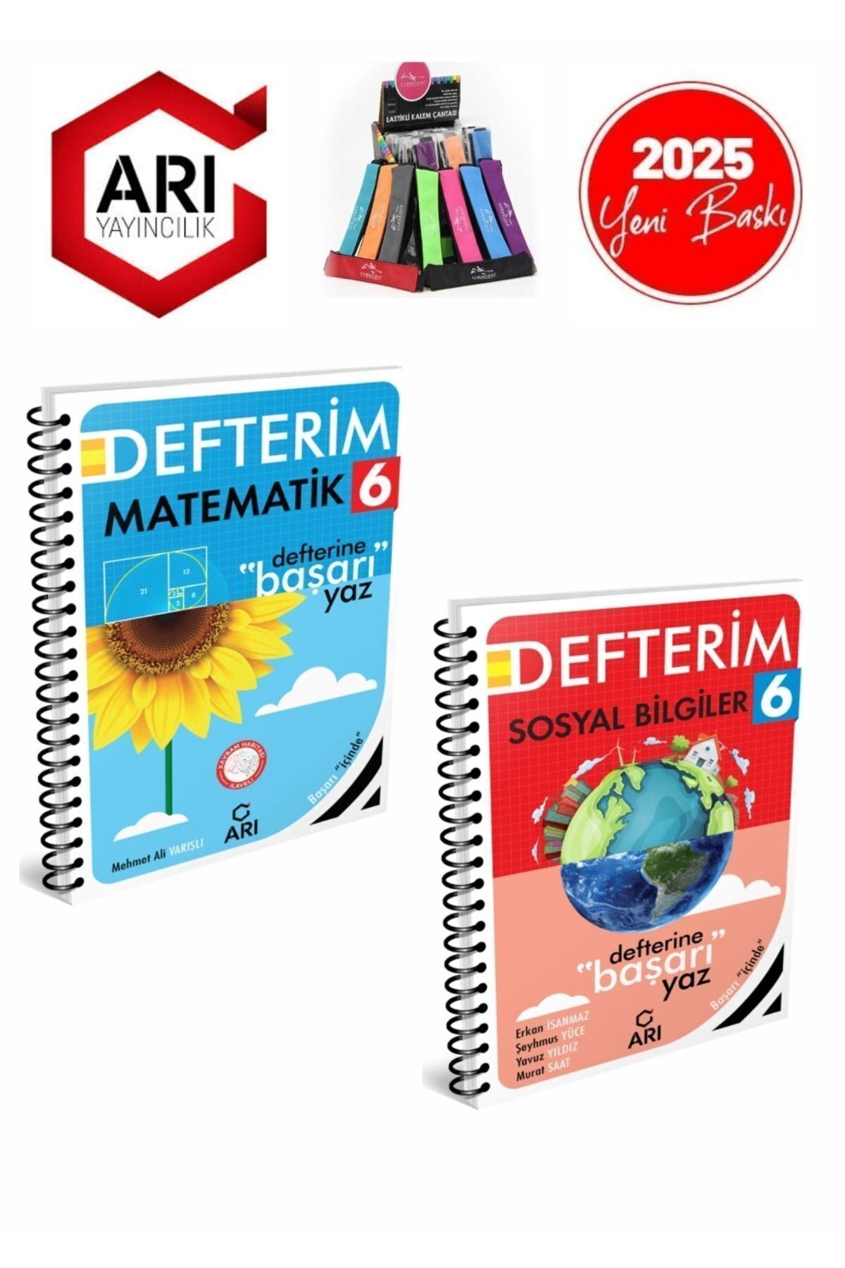Arı Yayıncılık 2024-2025 Müfredat 6.Sınıf Matematik-Sosyal Bilgiler Konu Anlatımlı Defter Seti(2Kitap)+Kalemlik