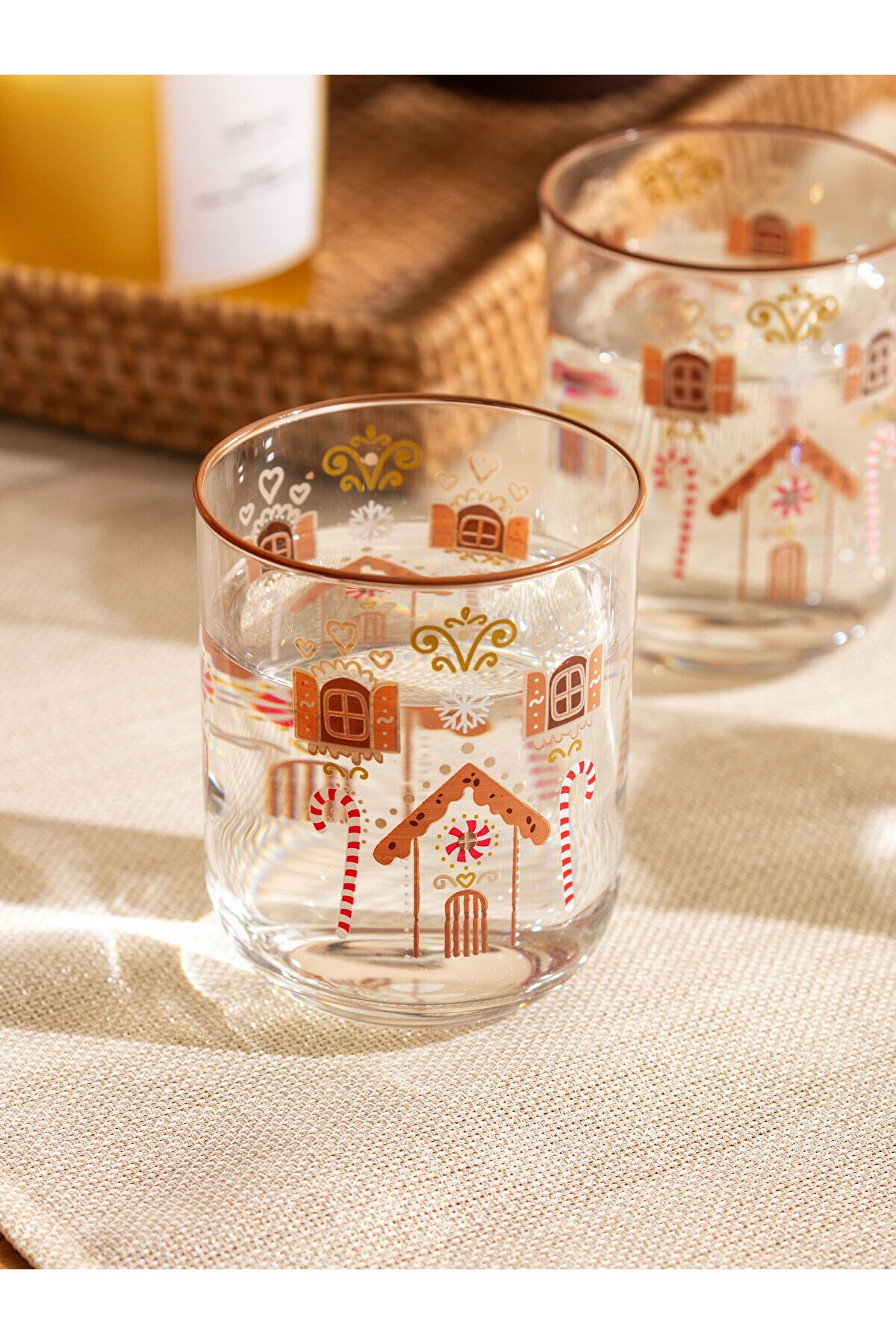 LC Waikiki-Lcwk New Year's Printed Glass Glass Set of 3 350 ml 3