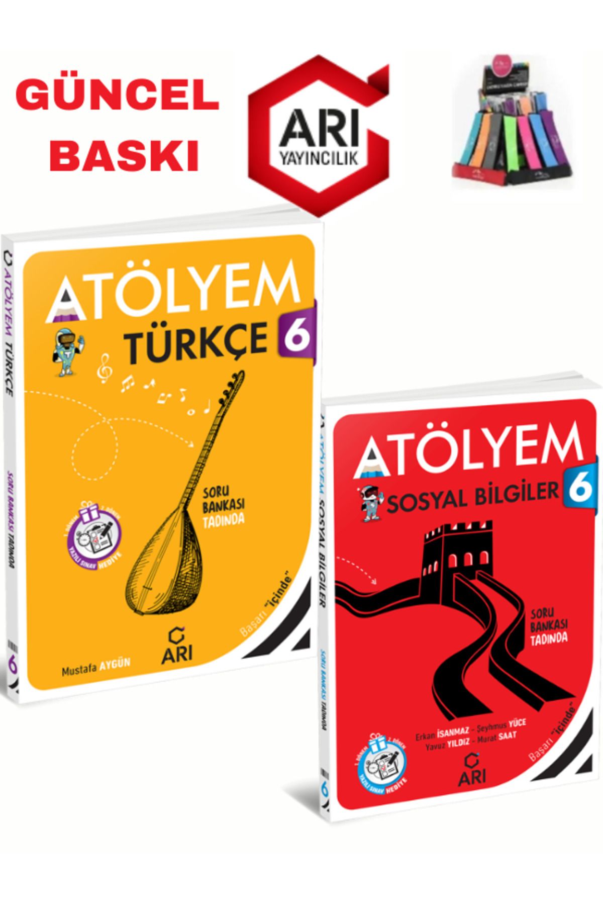 Arı Yayıncılık 2024-2025 Müfredat 6.Sınıf Atölyem Türkçe-Sosyal Soru Bankası+Yazılı Eki+Kalemlik